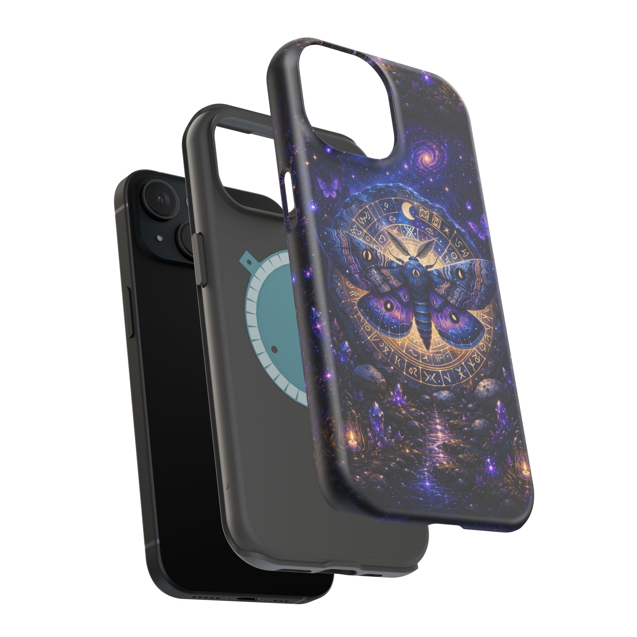 Astrological Moth Phone Case – Celestial MagSafe-Compatible Cover