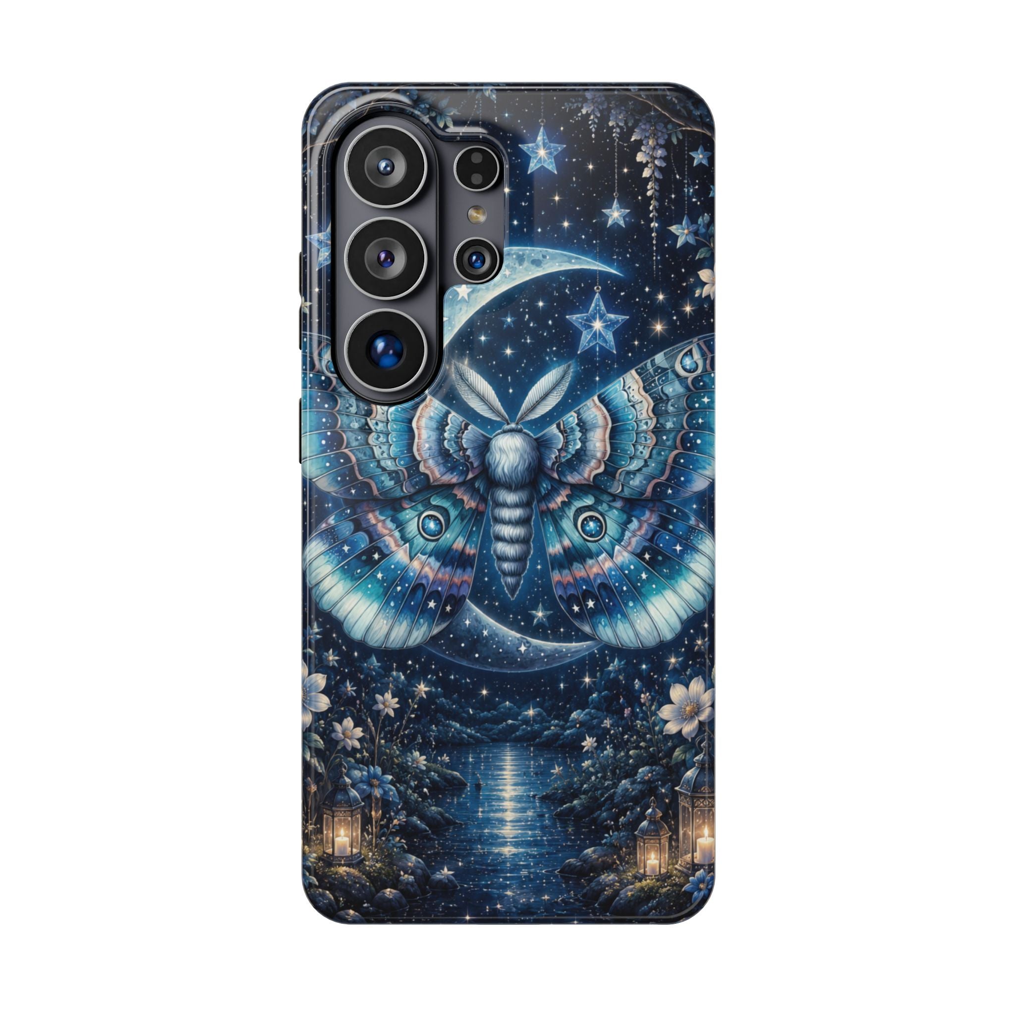 Mystic Moth Moon Phone Case – Night Sky MagSafe-Compatible Cover