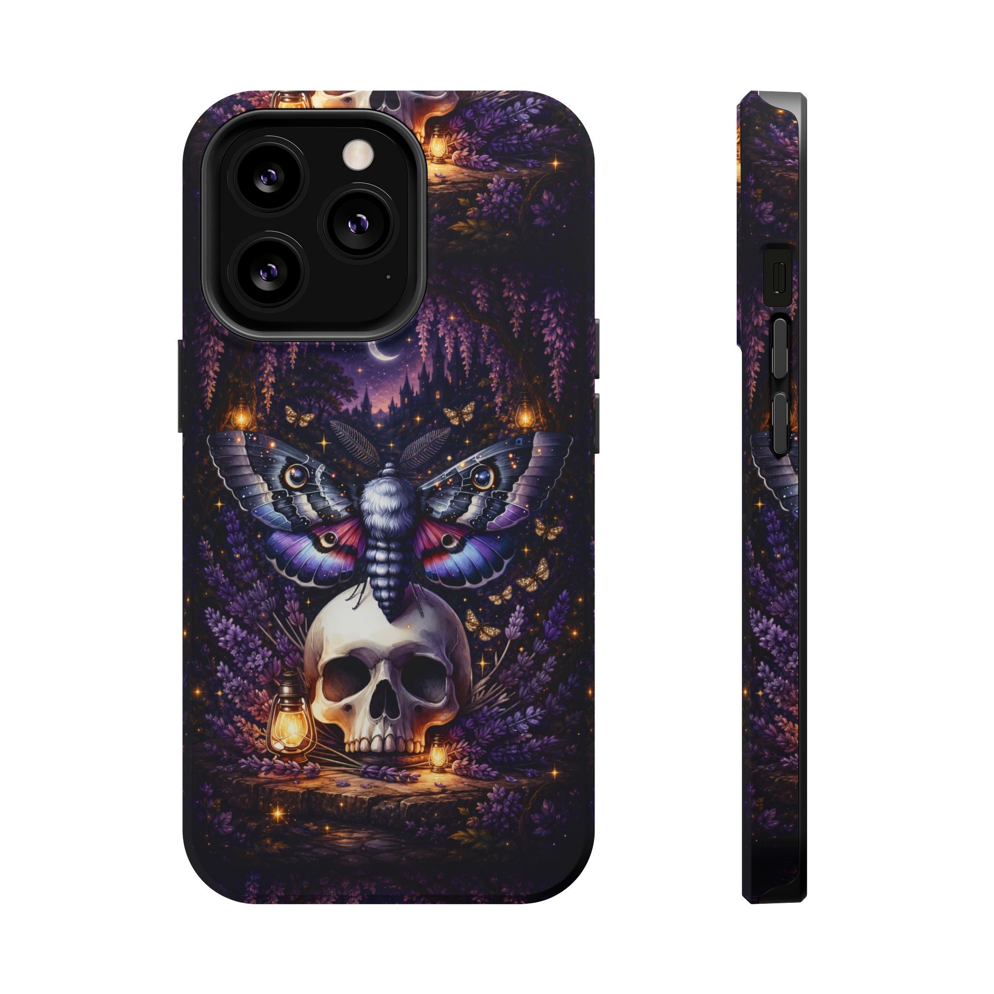Moth & Skull Phone Case – Dark Mystical MagSafe-Compatible Cover