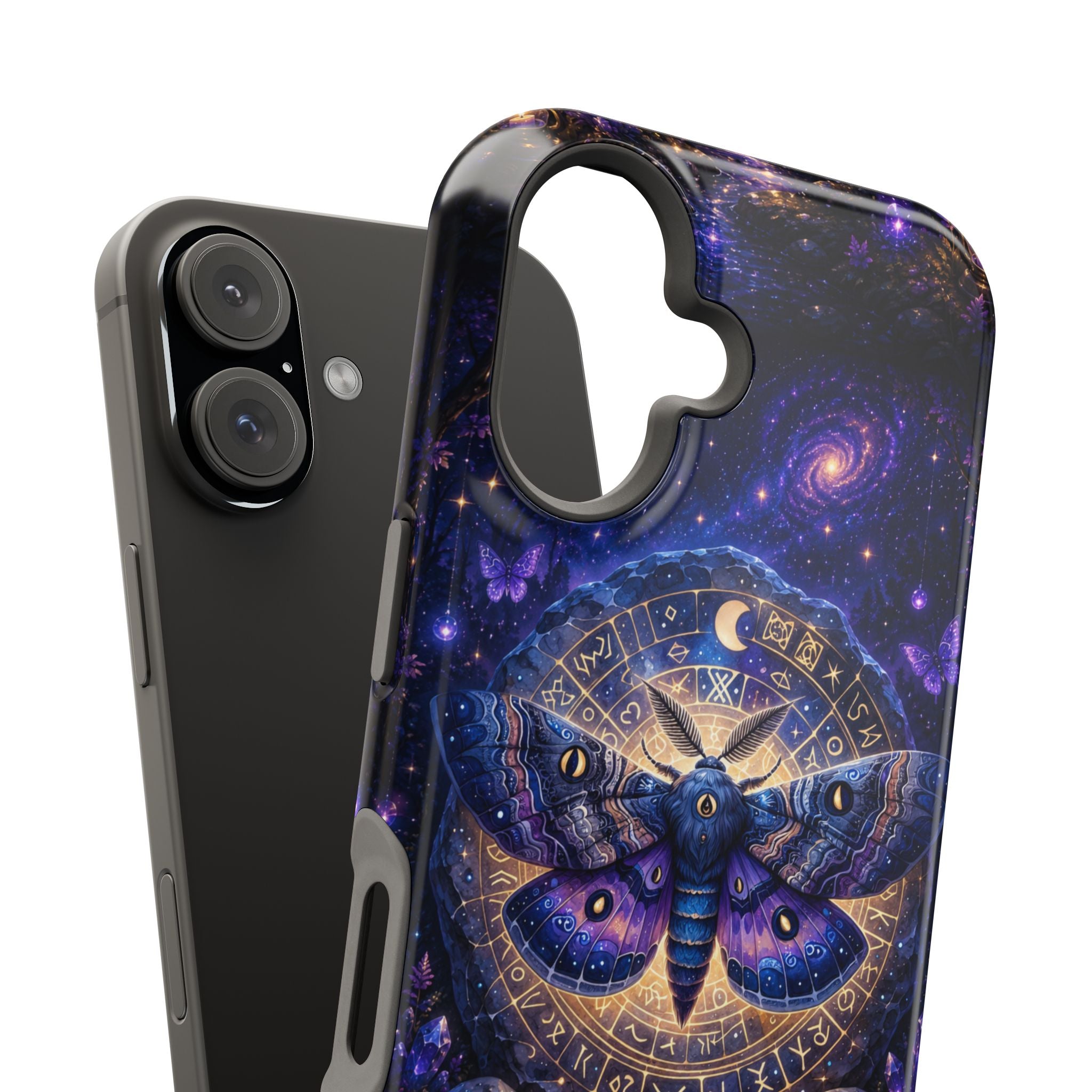 Astrological Moth Phone Case – Celestial MagSafe-Compatible Cover