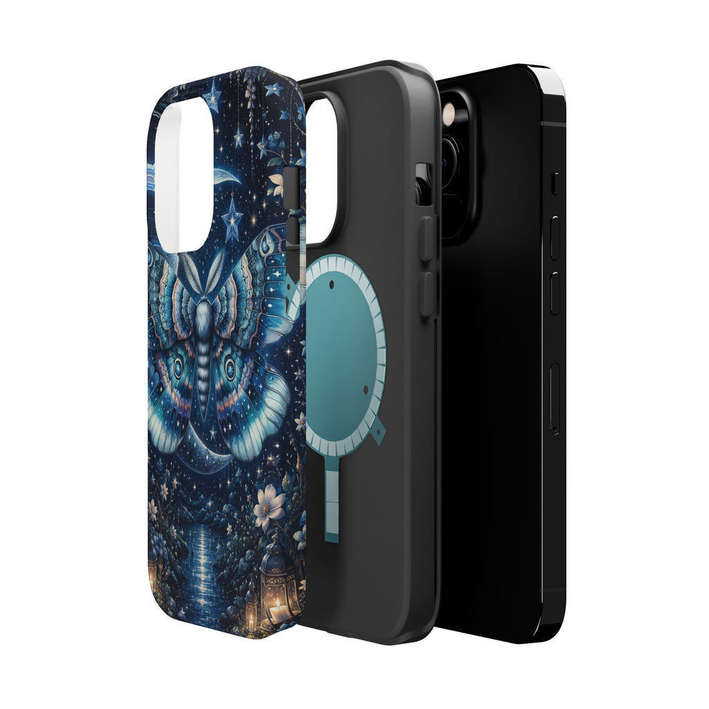 Mystic Moth Moon Phone Case – Night Sky MagSafe-Compatible Cover