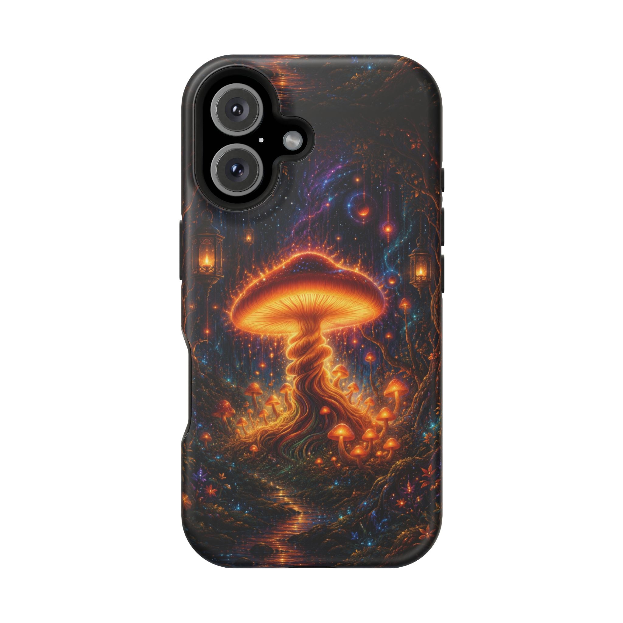 Psychedelic Glowing Mushroom Phone Case – MagSafe Galaxy Art Cover