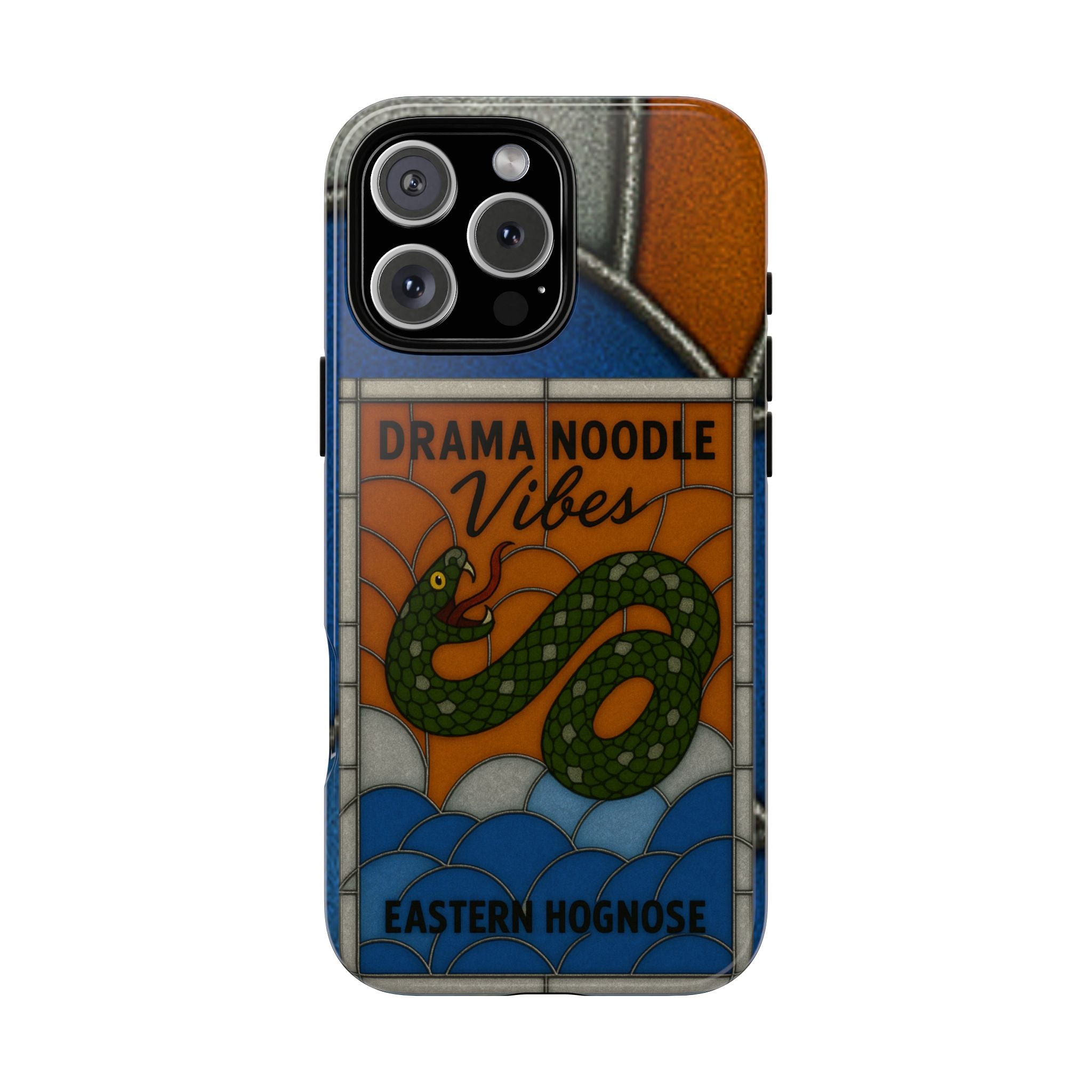 Stained Glass Snake Phone Case – Vibrant Drama Noodle Aesthetic Cover