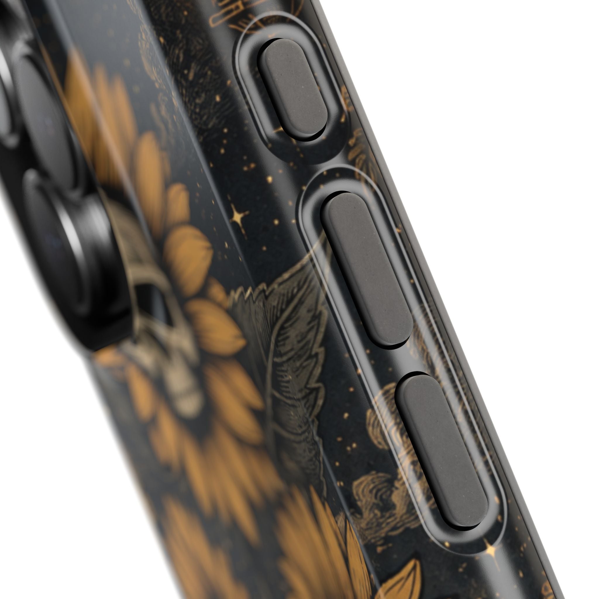 Skull Sunflowers Phone Case – Dark Floral MagSafe-Compatible Cover