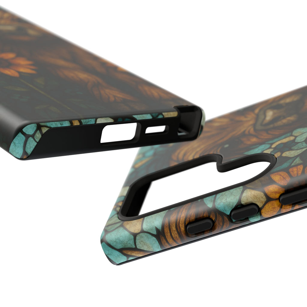 Stained Glass Baby Cow Phone Case – Sunflower Farmhouse Animal Design