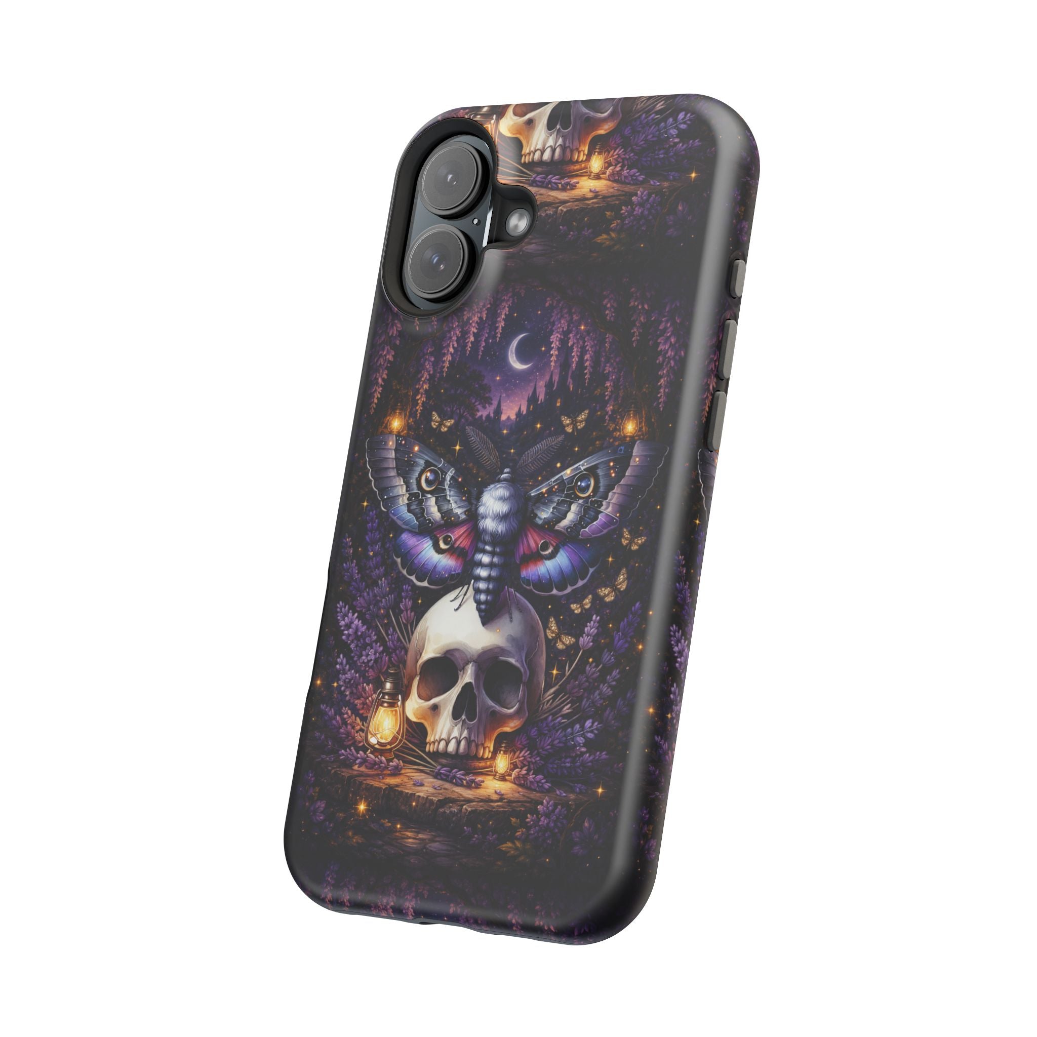 Moth & Skull Phone Case – Dark Mystical MagSafe-Compatible Cover