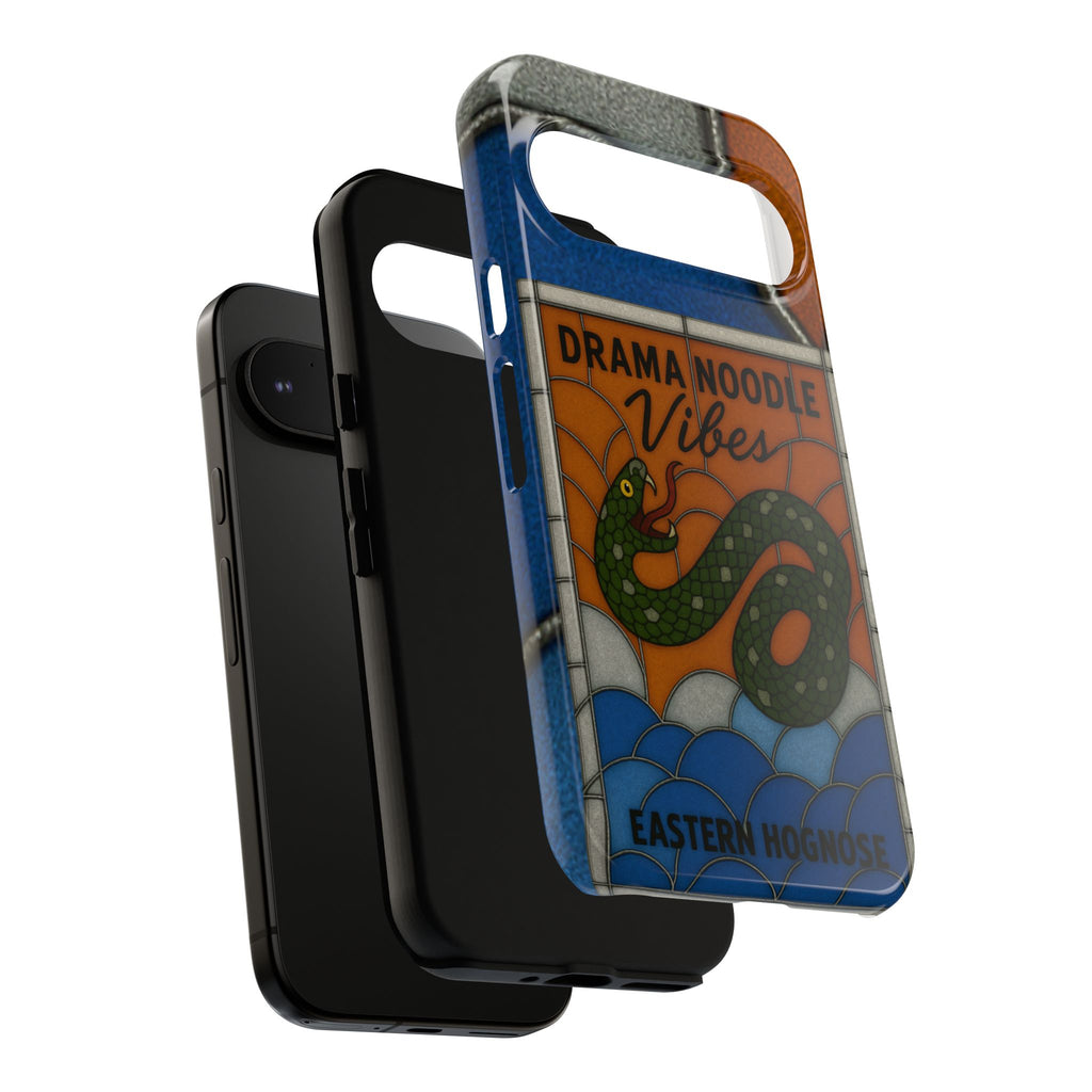 Stained Glass Snake Phone Case – Vibrant Drama Noodle Aesthetic Cover