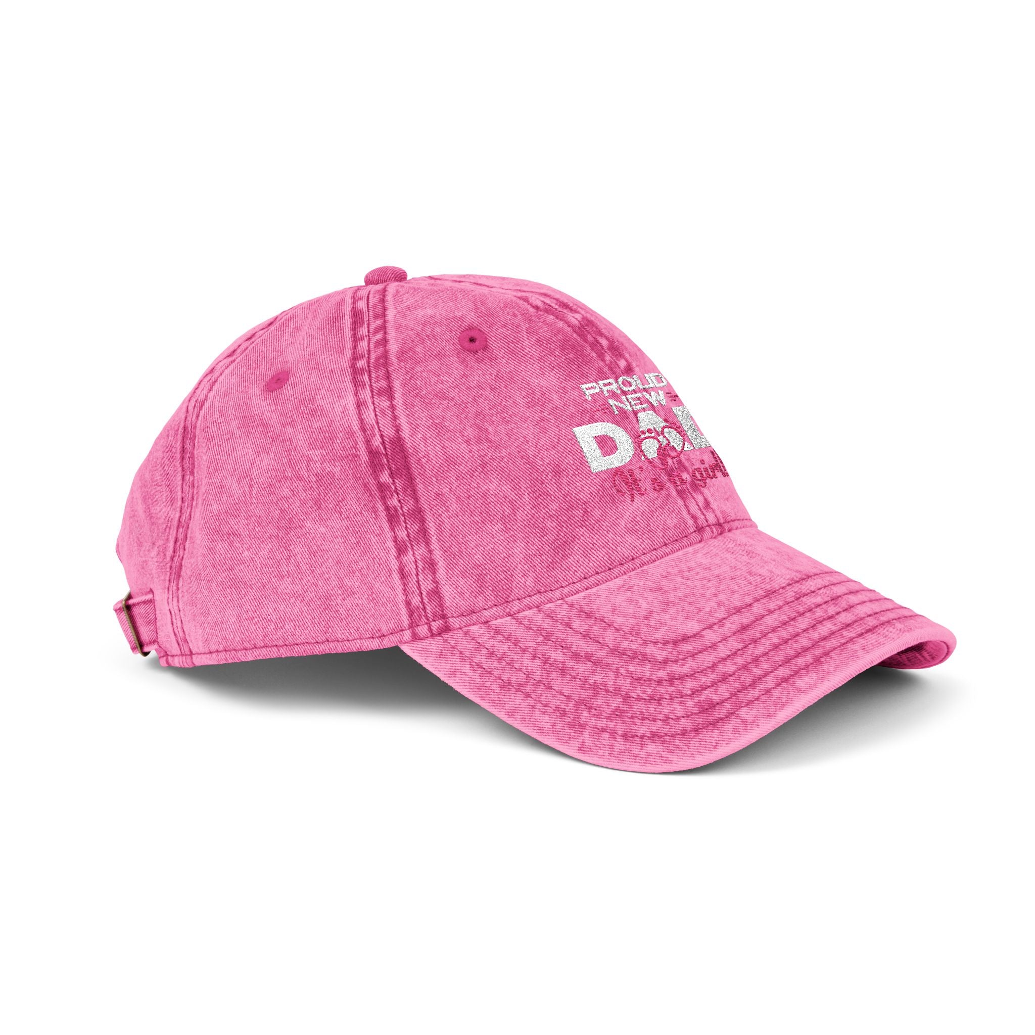 Vintage Embroidered Dad Cap — "Proud New Dad" Washed Baseball Hat