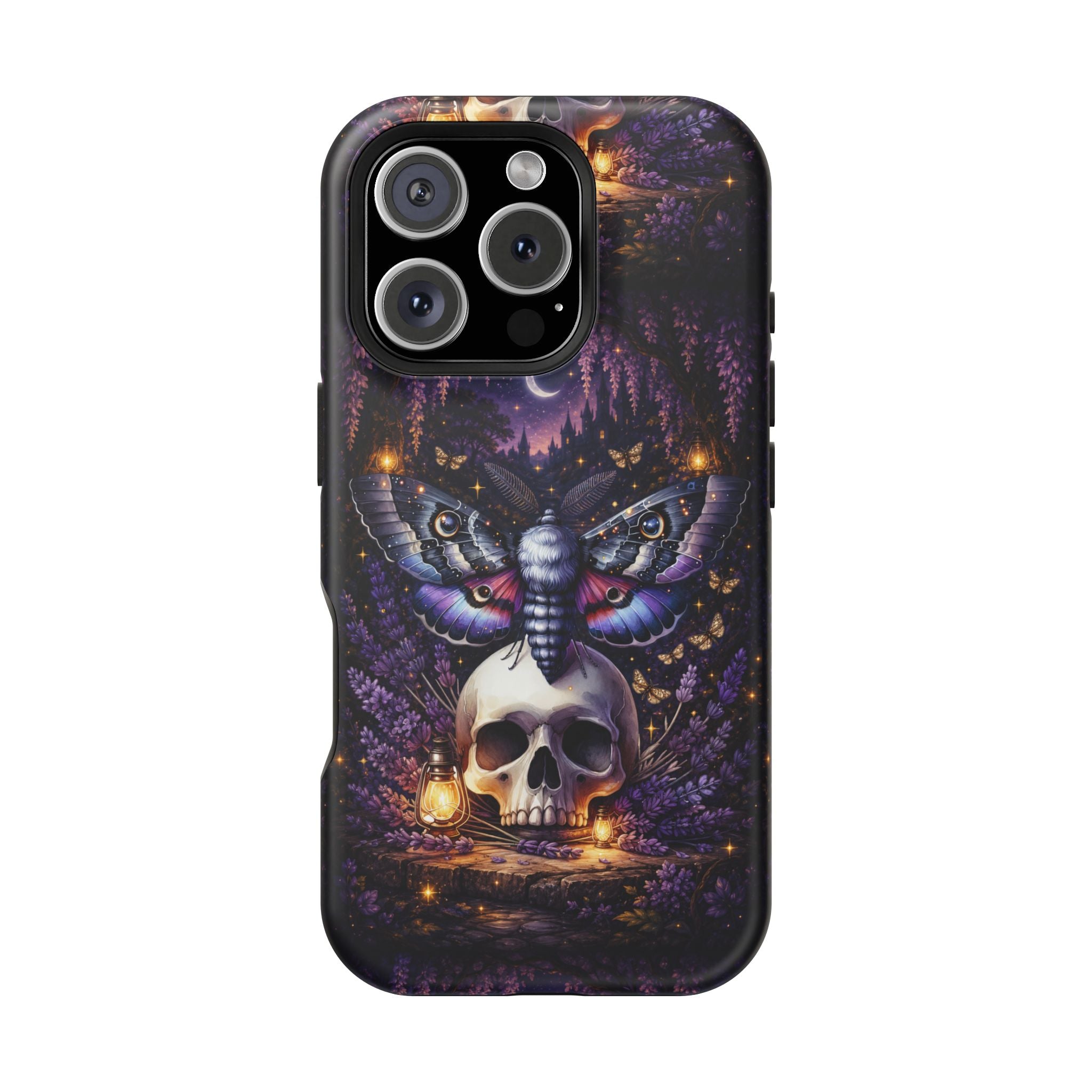Moth & Skull Phone Case – Dark Mystical MagSafe-Compatible Cover