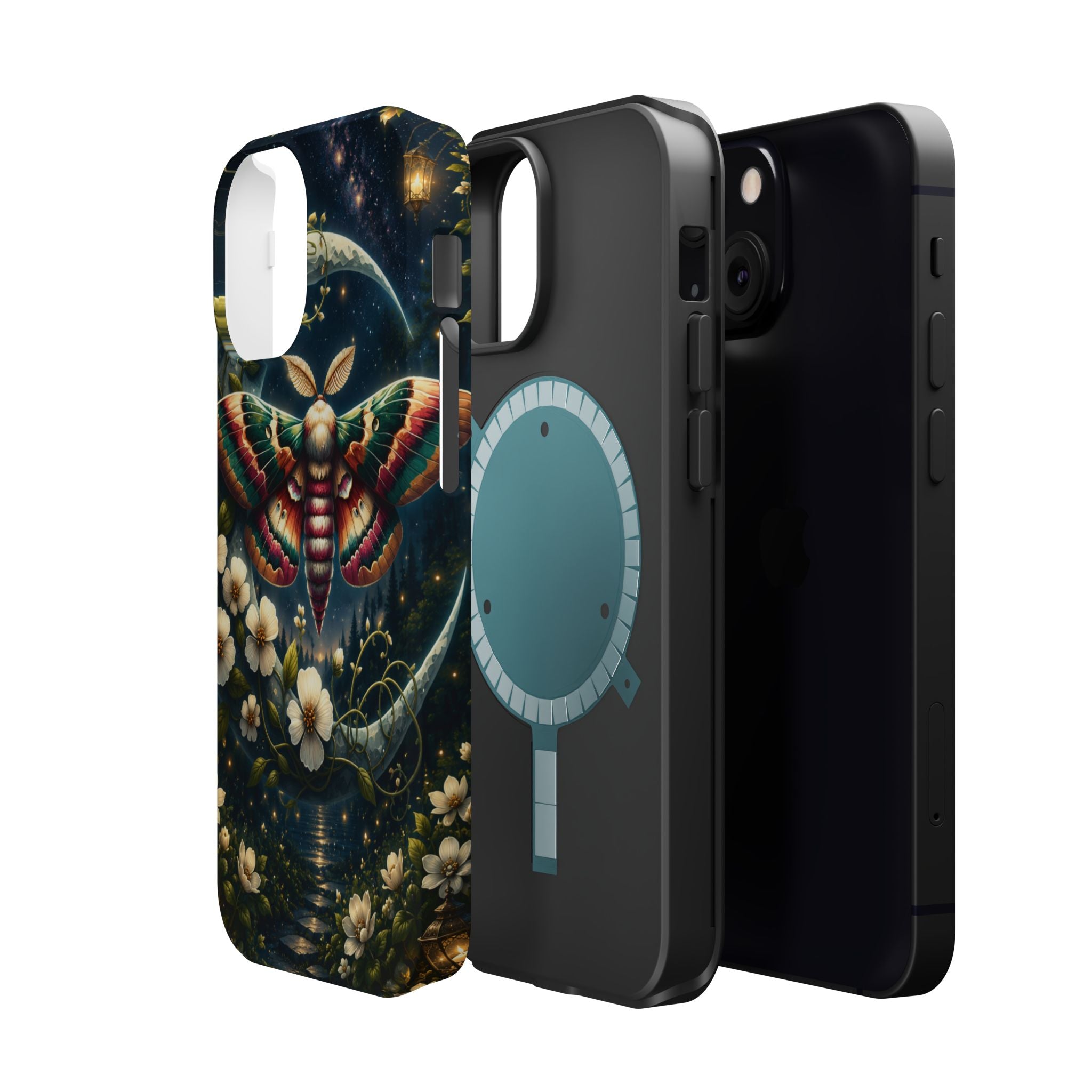 Mystic Moth Floral Nightscape Phone Case – MagSafe Cover
