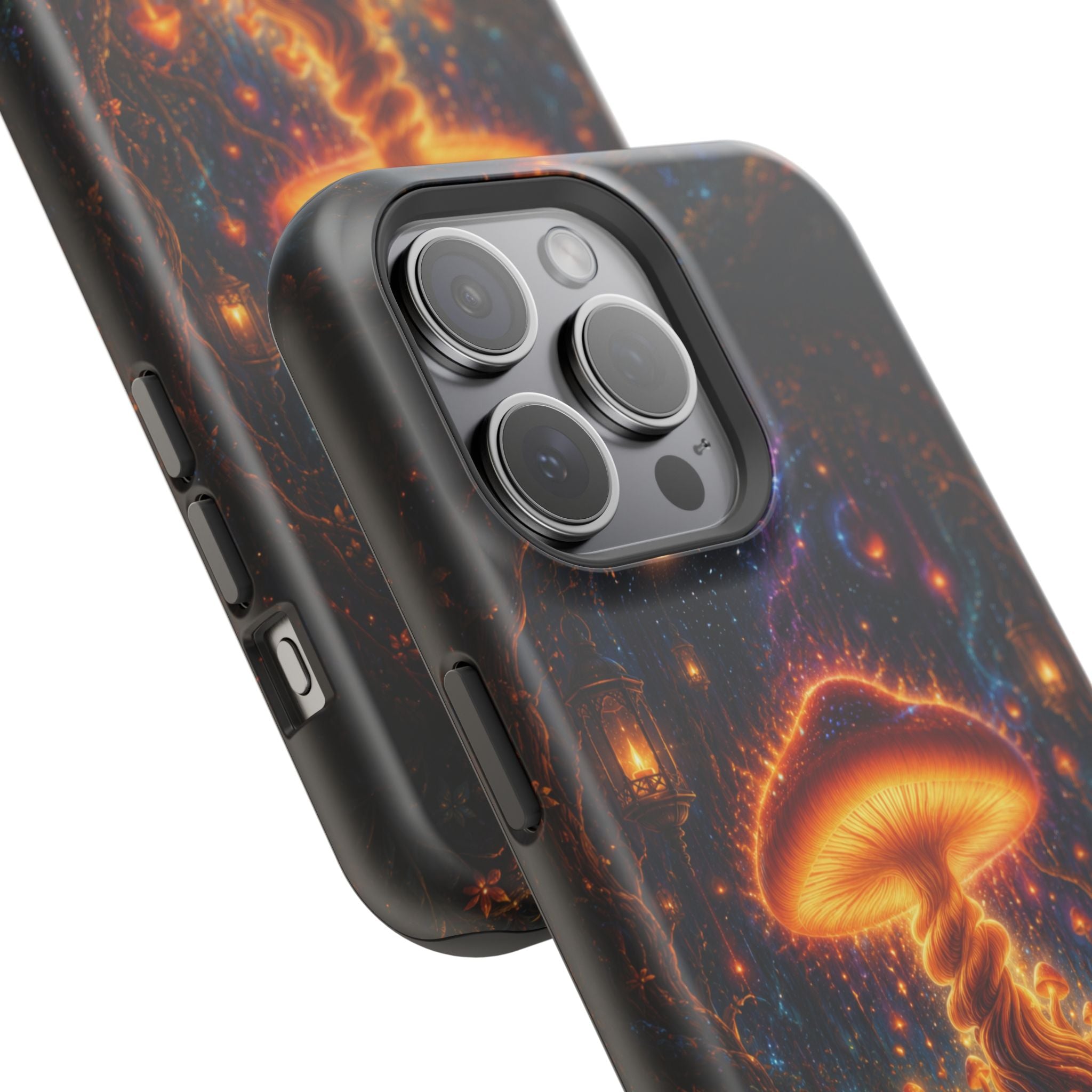 Psychedelic Glowing Mushroom Phone Case – MagSafe Galaxy Art Cover