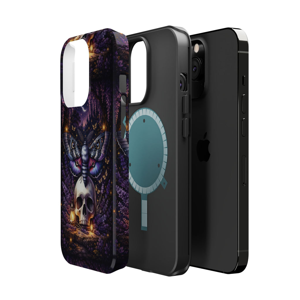 Moth & Skull Phone Case – Dark Mystical MagSafe-Compatible Cover