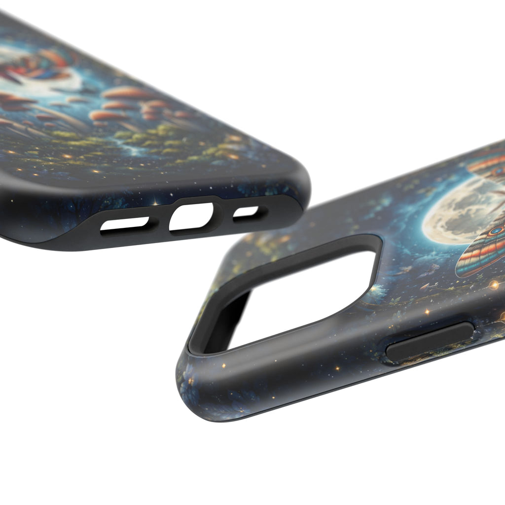 Mystic Moth Moon Phone Case – Whimsical MagSafe-Compatible Cover