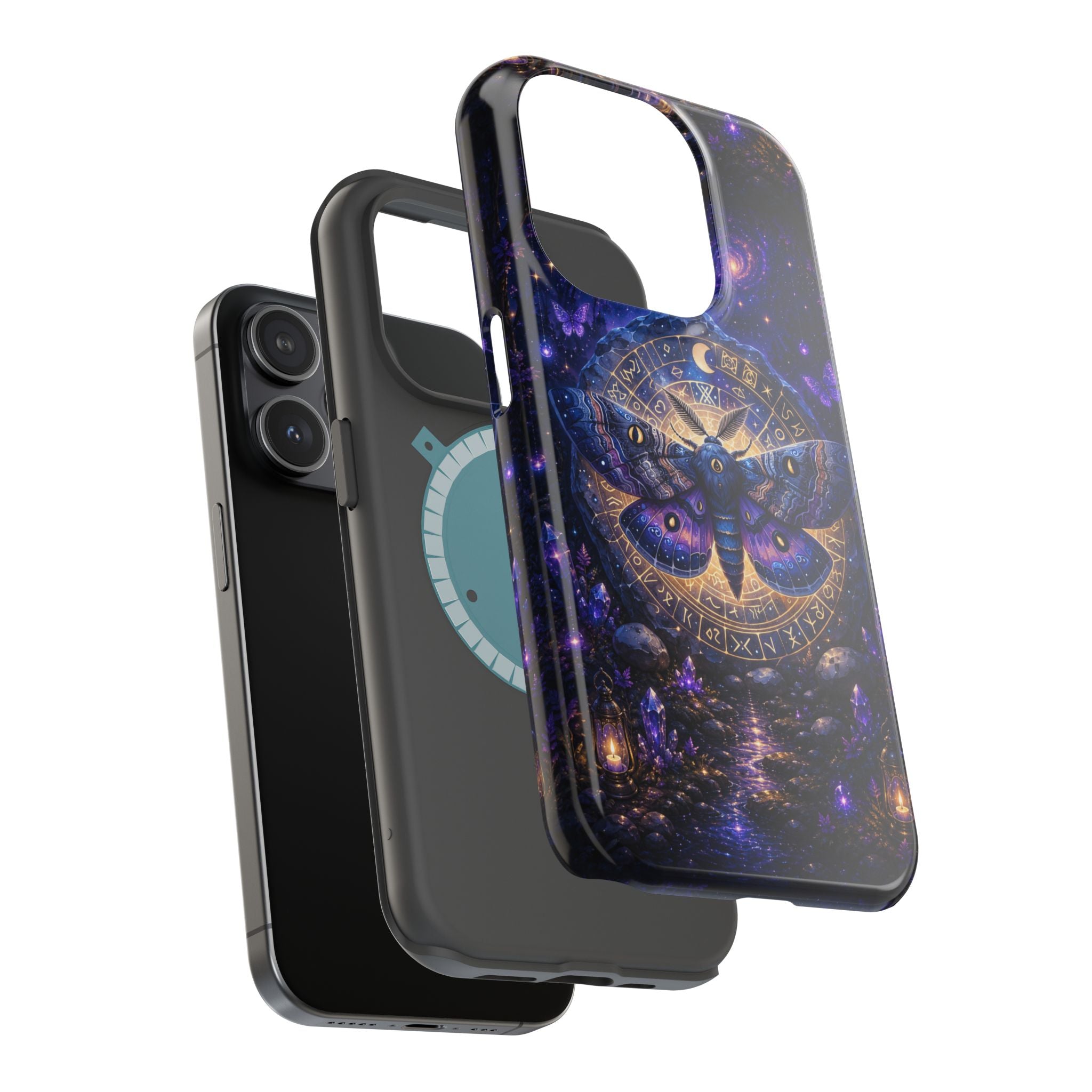 Astrological Moth Phone Case – Celestial MagSafe-Compatible Cover