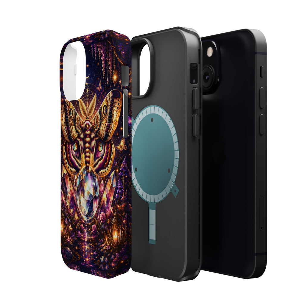 Mystic Moth Crystal Phone Case – Jewel-Toned MagSafe-Compatible Cover
