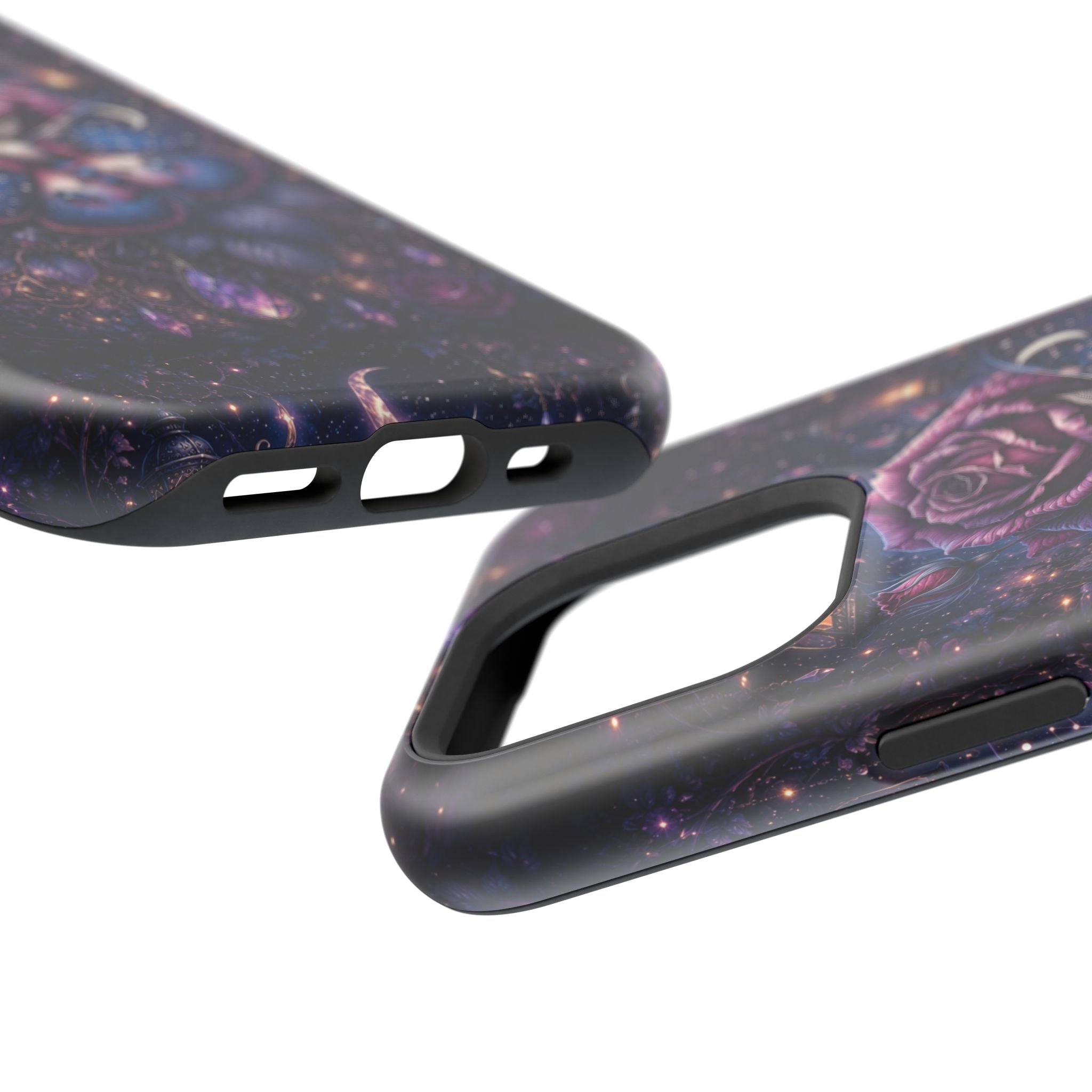 Mystical Rose & Moth Phone Case – Floral MagSafe-Compatible Cover