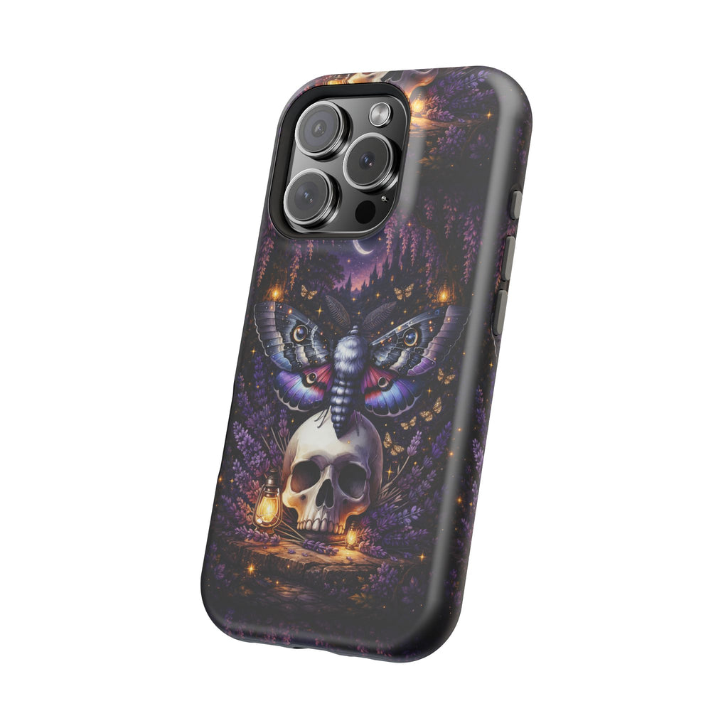 Moth & Skull Phone Case – Dark Mystical MagSafe-Compatible Cover