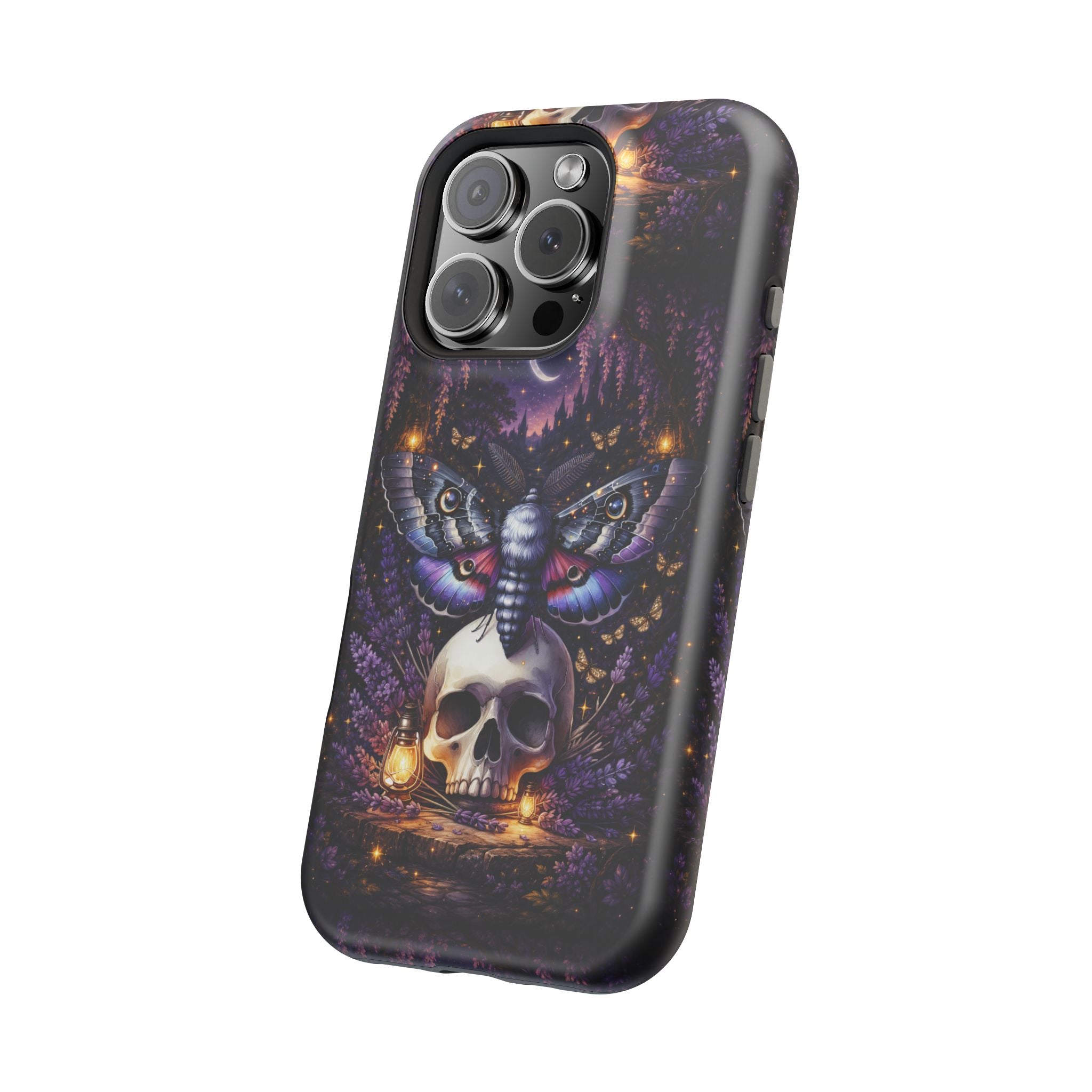 Moth & Skull Phone Case – Dark Mystical MagSafe-Compatible Cover