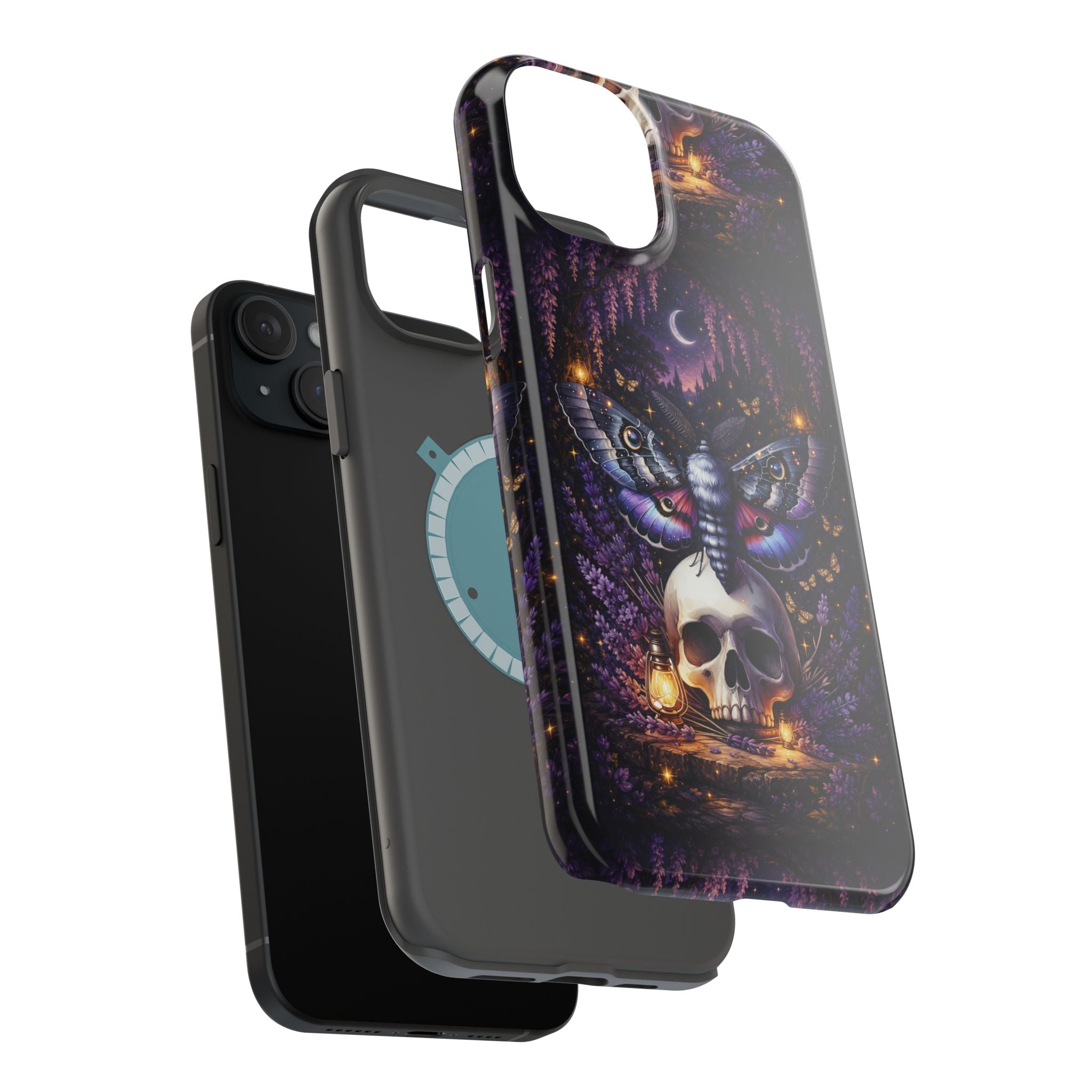 Moth & Skull Phone Case – Dark Mystical MagSafe-Compatible Cover