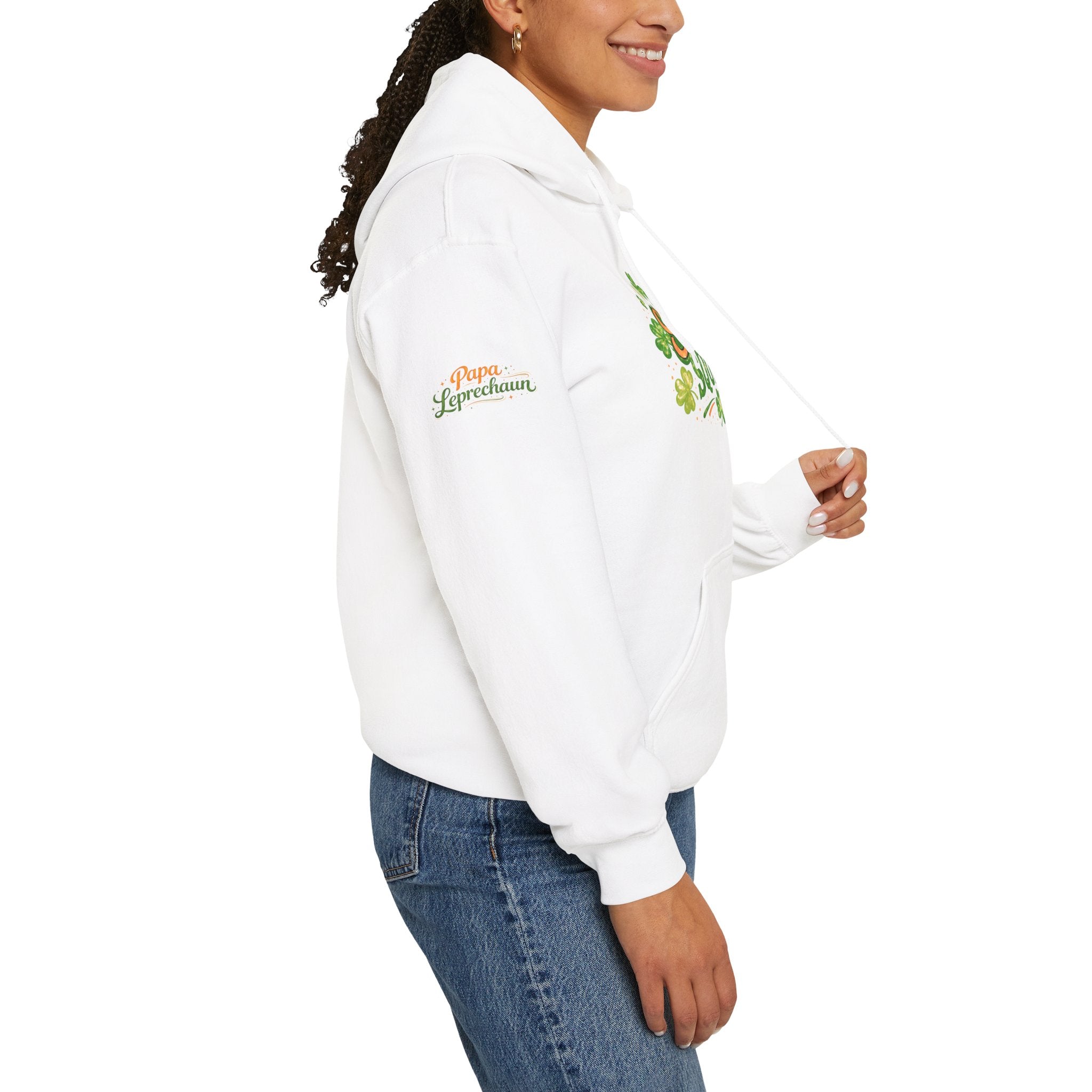 Papa Leprechaun Shamrock Squad Hoodie — St. Patrick’s Day Green Clover Sweatshirt