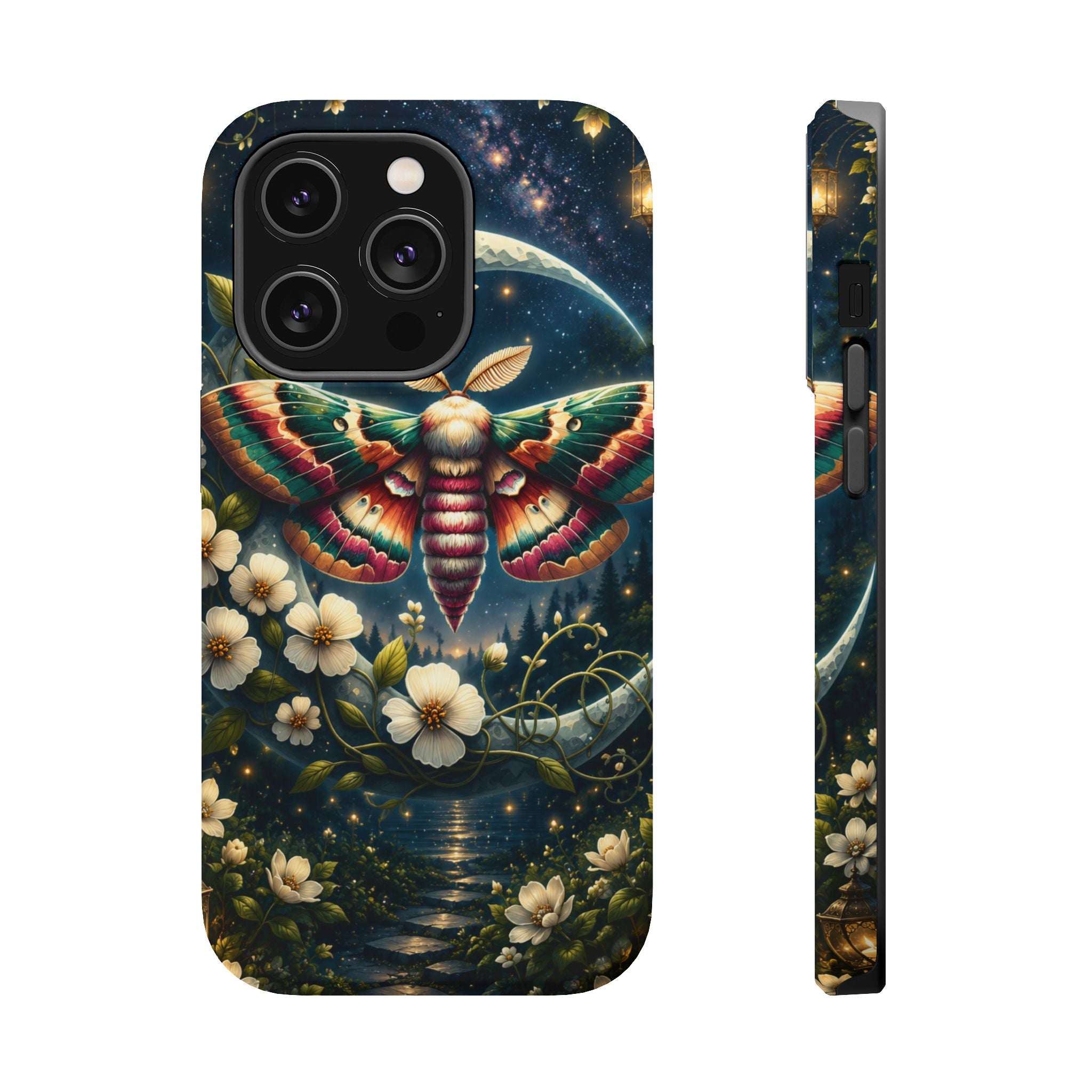 Mystic Moth Floral Nightscape Phone Case – MagSafe Cover