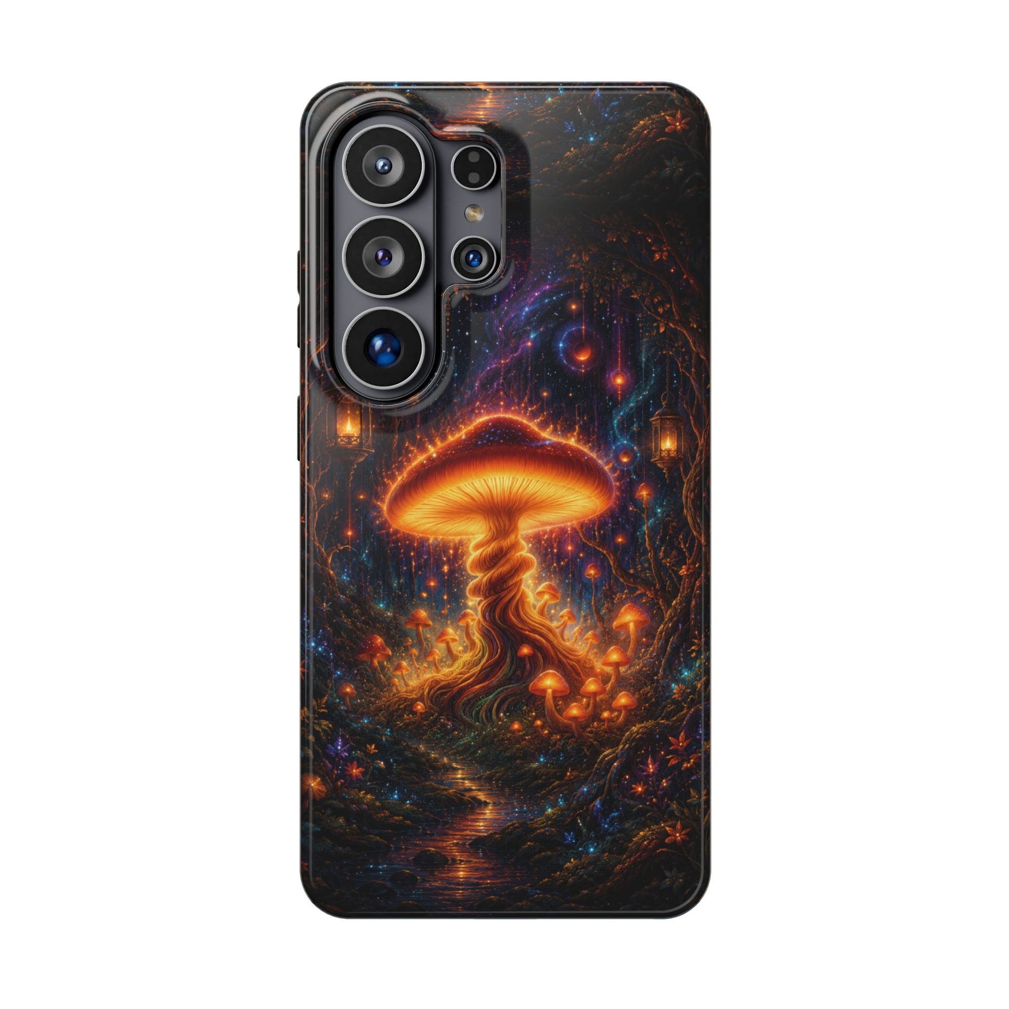 Psychedelic Glowing Mushroom Phone Case – MagSafe Galaxy Art Cover