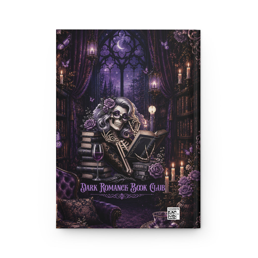Personalized Dark Romance Journal — Custom Name Gothic Skull & Roses Hardcover Notebook | Lined Pages, Witchy Gift