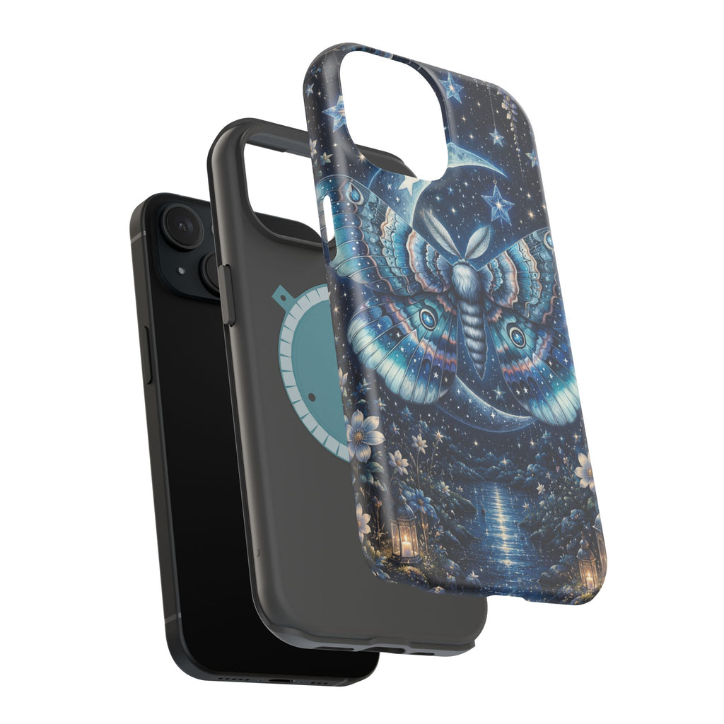 Mystic Moth Moon Phone Case – Night Sky MagSafe-Compatible Cover