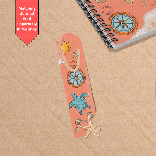 Adventurous Ocean-Themed Bookmark, Gift for Book Lovers, Nautical Decor, Sea Turtle Bookmark, Reading Accessory