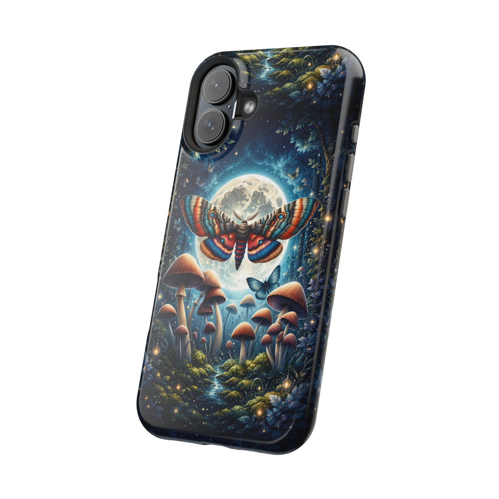 Mystic Moth Moon Phone Case – Whimsical MagSafe-Compatible Cover