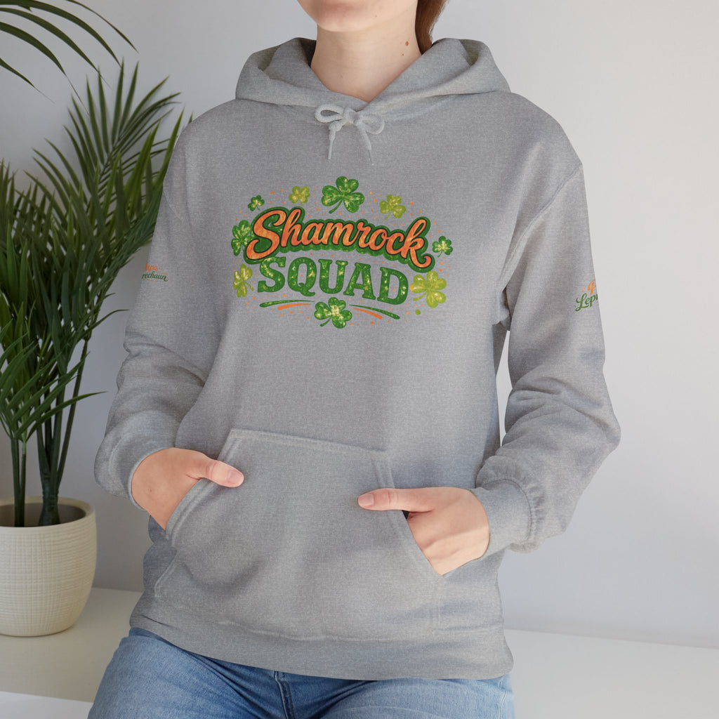 Papa Leprechaun Shamrock Squad Hoodie — St. Patrick’s Day Green Clover Sweatshirt