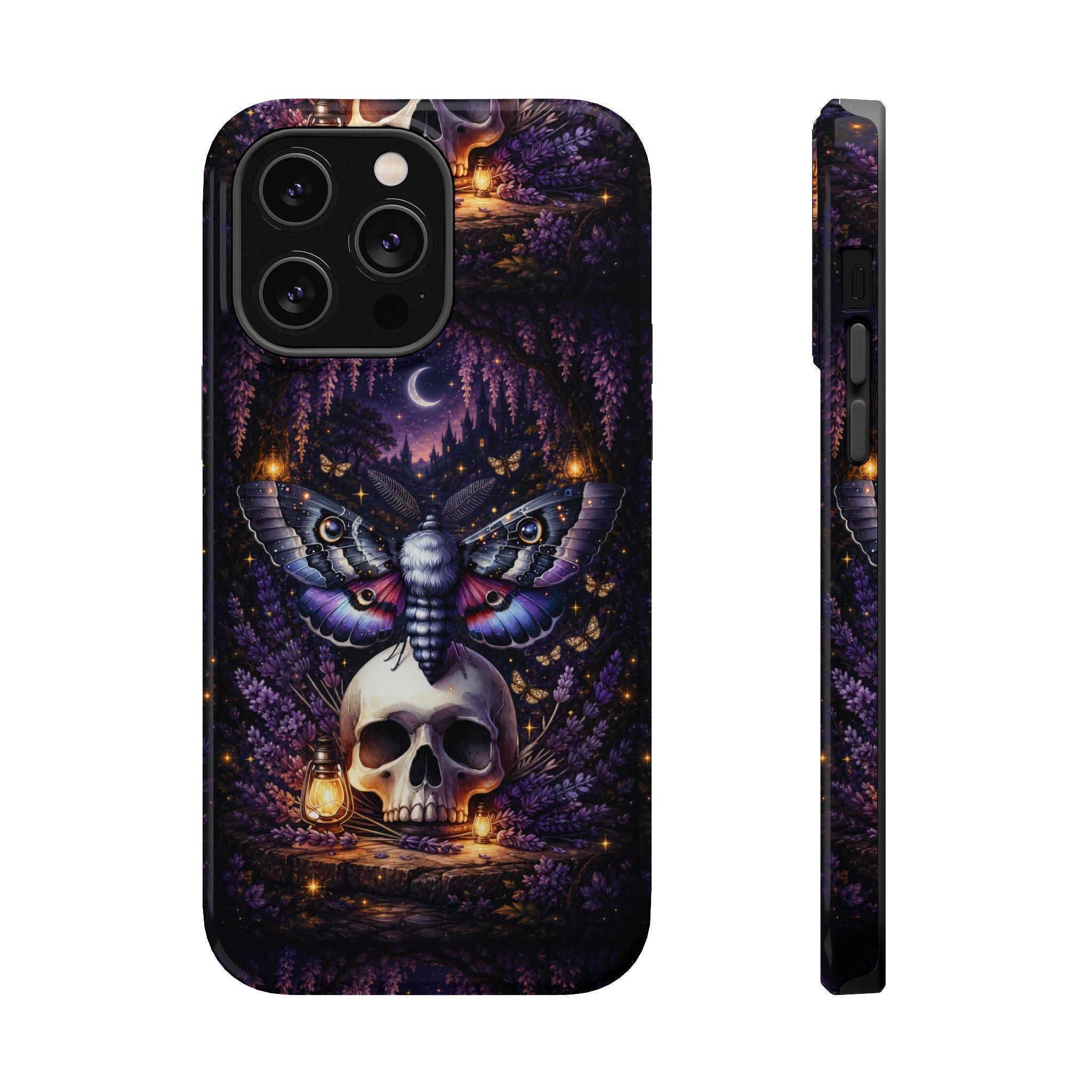Moth & Skull Phone Case – Dark Mystical MagSafe-Compatible Cover
