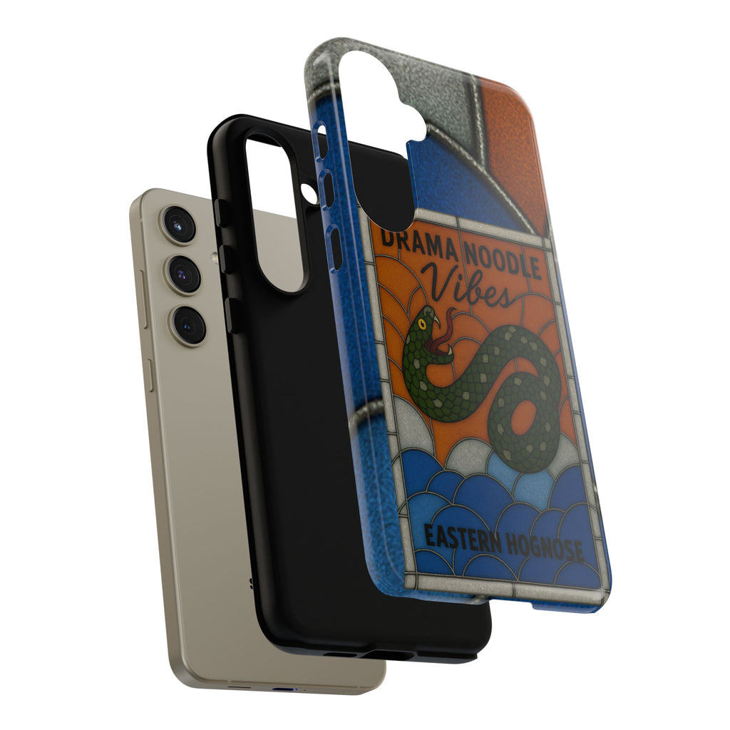 Stained Glass Snake Phone Case – Vibrant Drama Noodle Aesthetic Cover