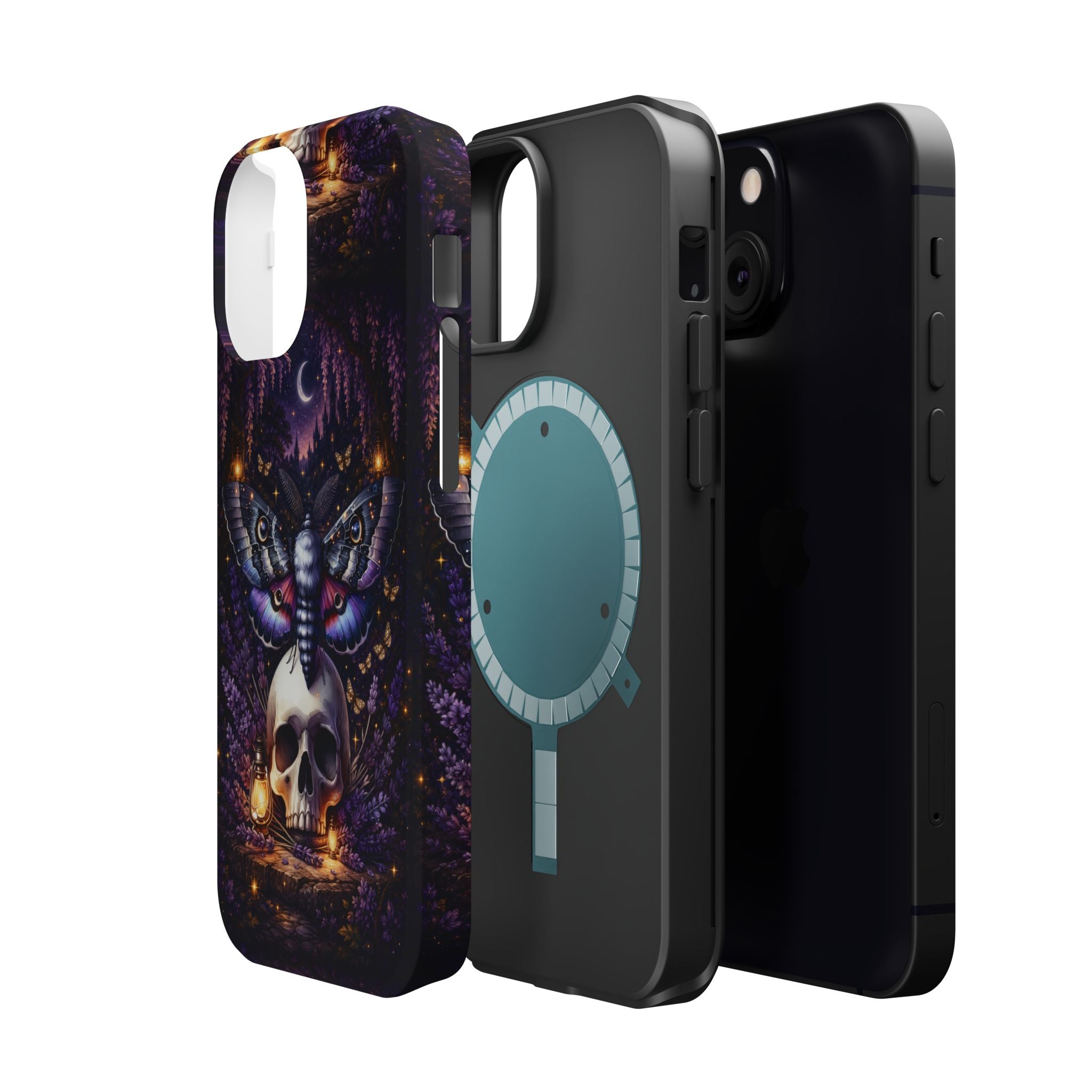 Moth & Skull Phone Case – Dark Mystical MagSafe-Compatible Cover