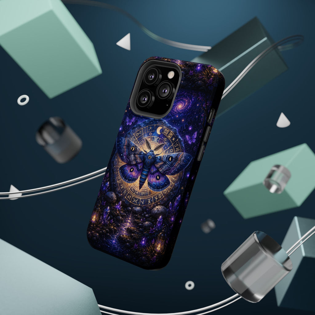 Astrological Moth Phone Case – Celestial MagSafe-Compatible Cover