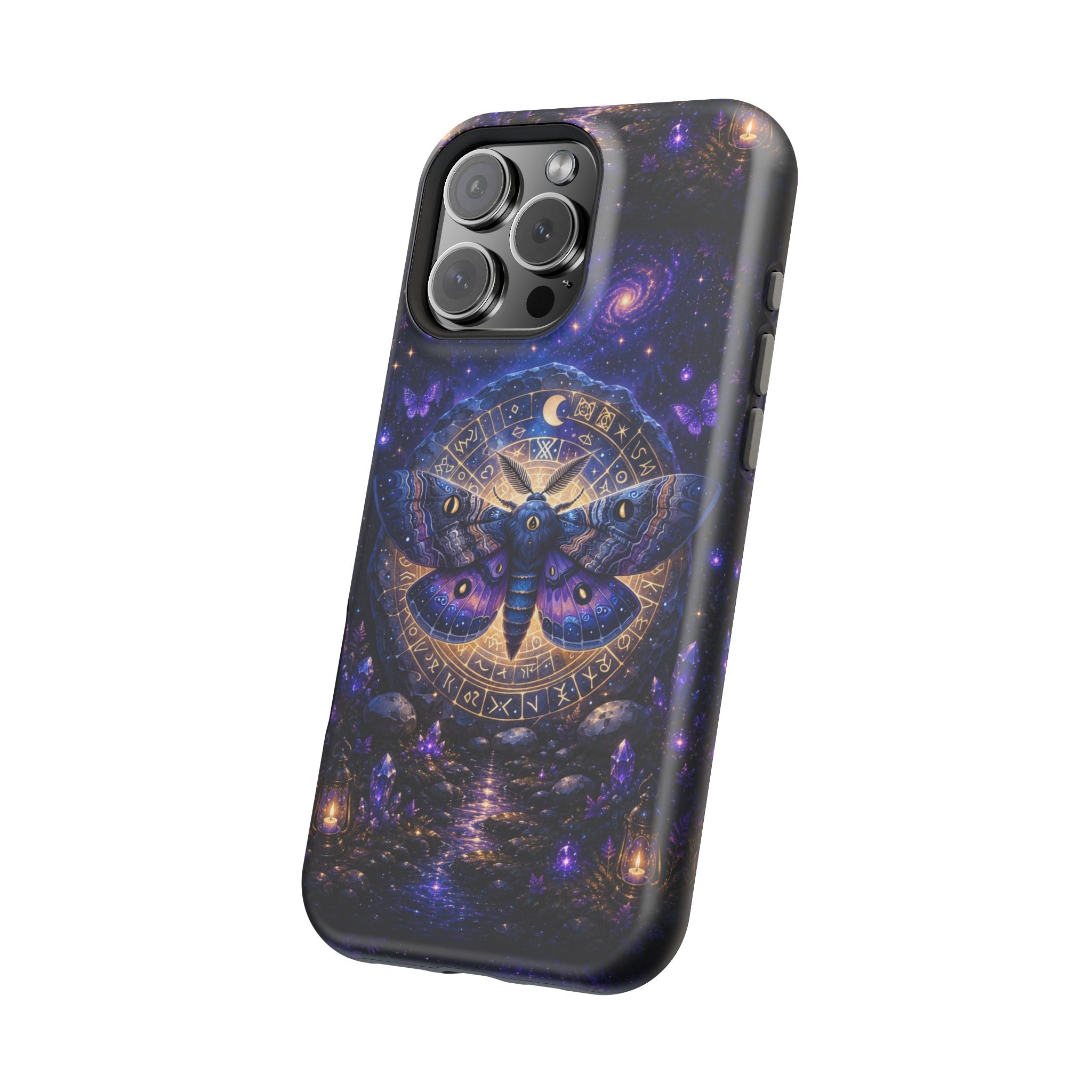 Astrological Moth Phone Case – Celestial MagSafe-Compatible Cover