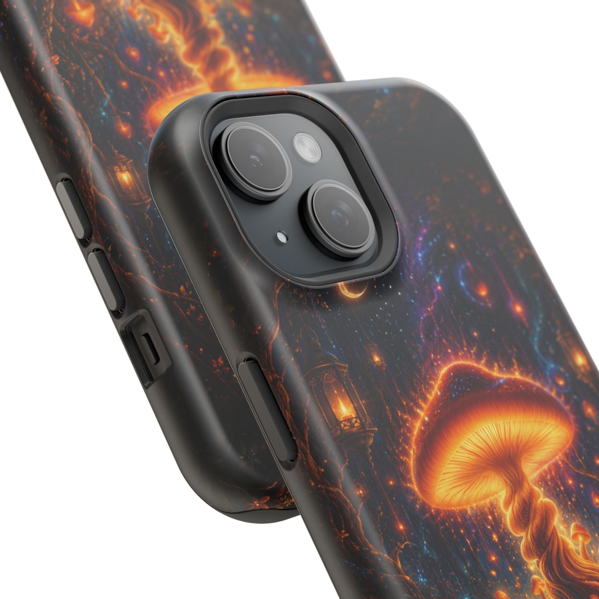 Psychedelic Glowing Mushroom Phone Case – MagSafe Galaxy Art Cover