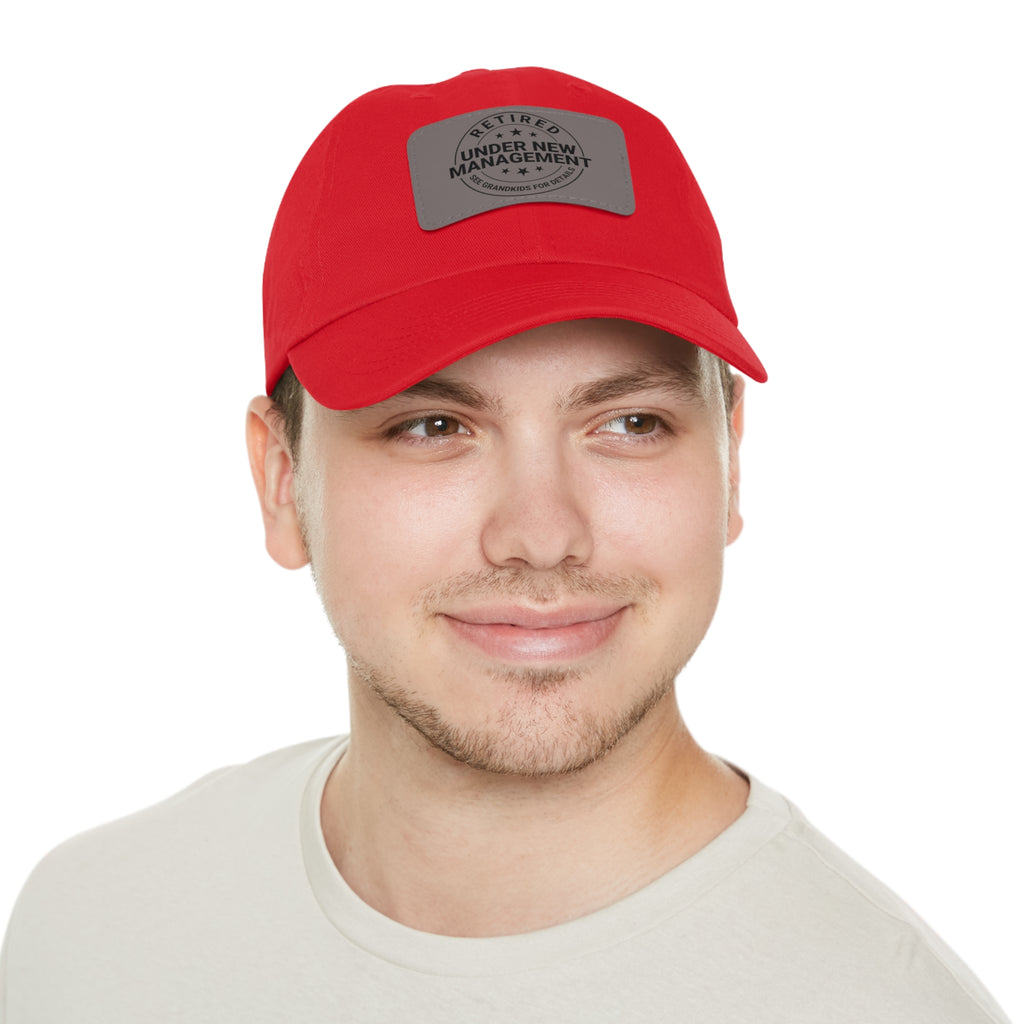 Retired 'Under New Management' Leather Patch Dad Hat