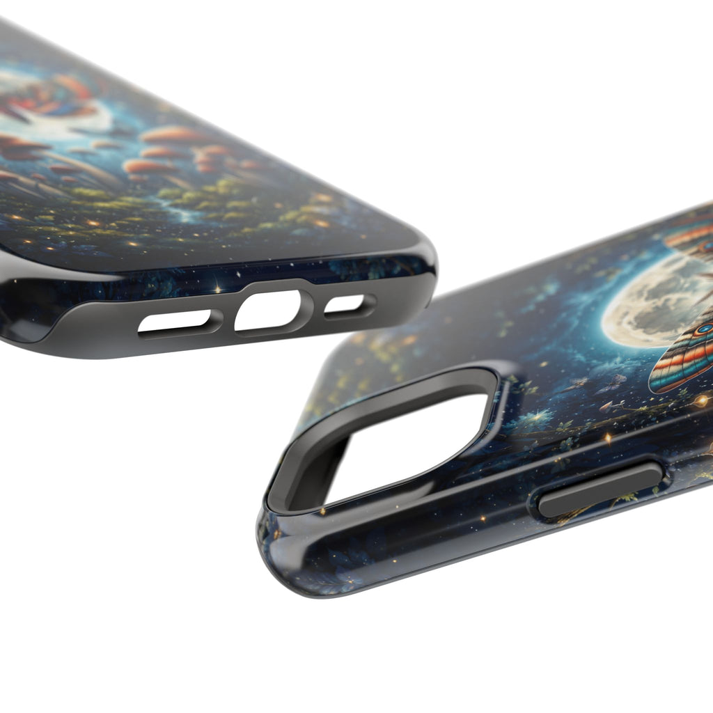 Mystic Moth Moon Phone Case – Whimsical MagSafe-Compatible Cover