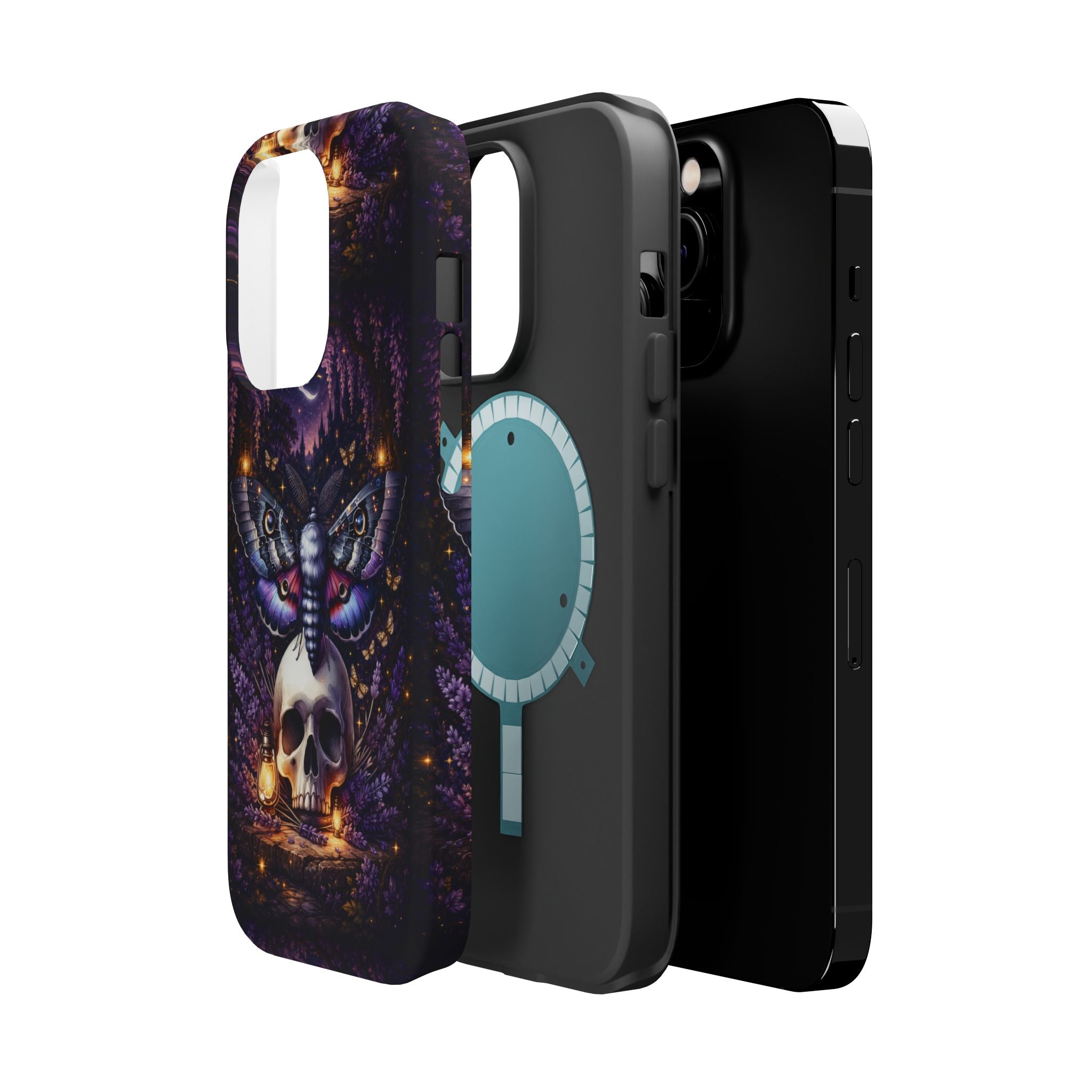 Moth & Skull Phone Case – Dark Mystical MagSafe-Compatible Cover