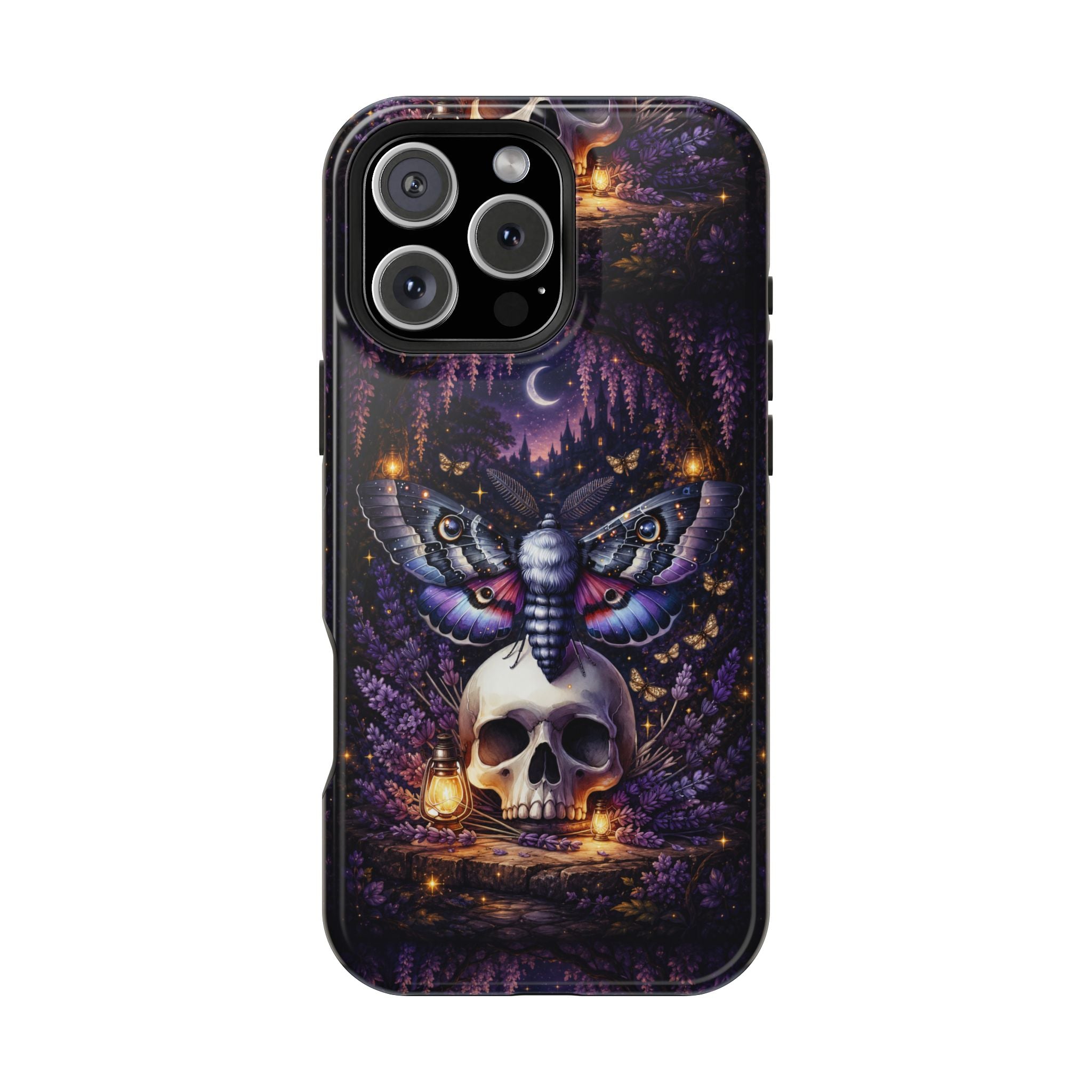 Moth & Skull Phone Case – Dark Mystical MagSafe-Compatible Cover