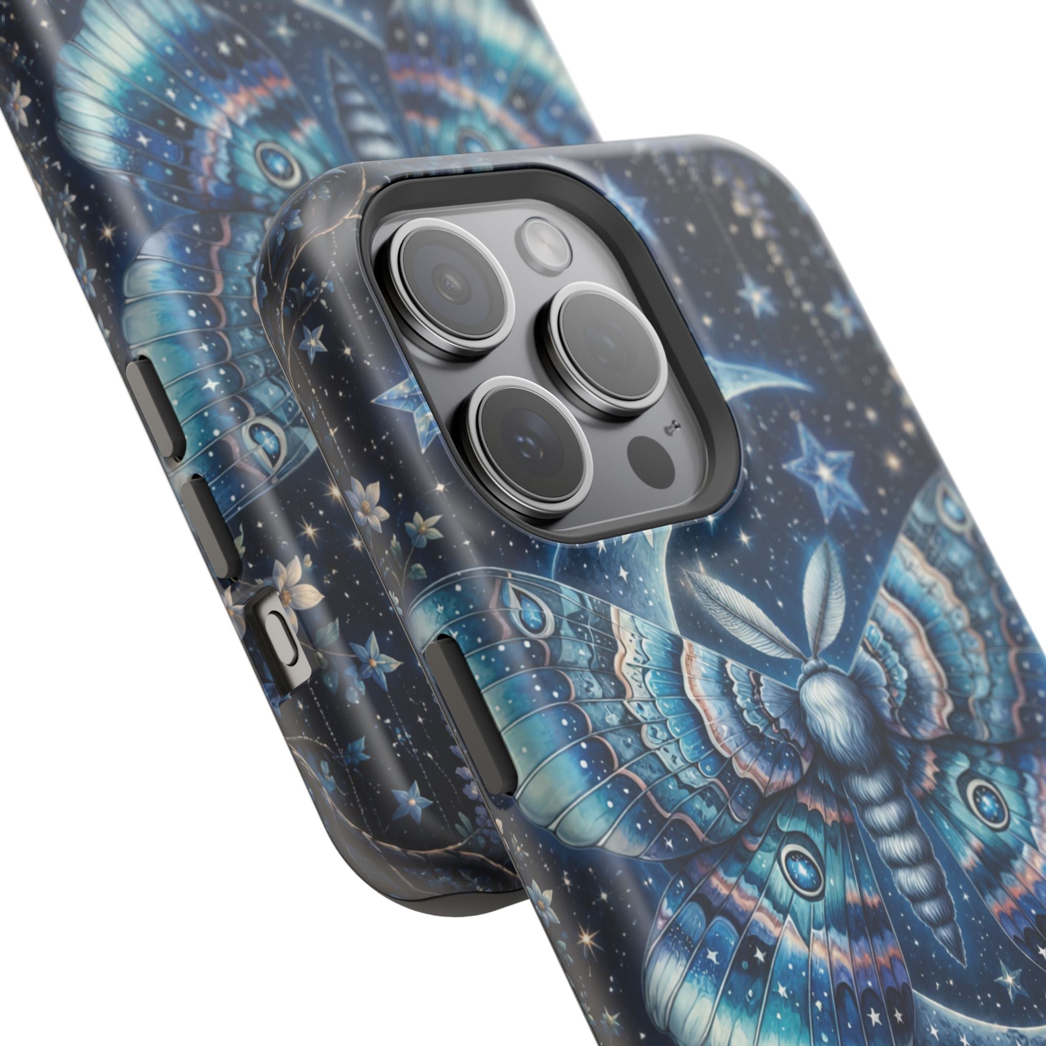 Mystic Moth Moon Phone Case – Night Sky MagSafe-Compatible Cover