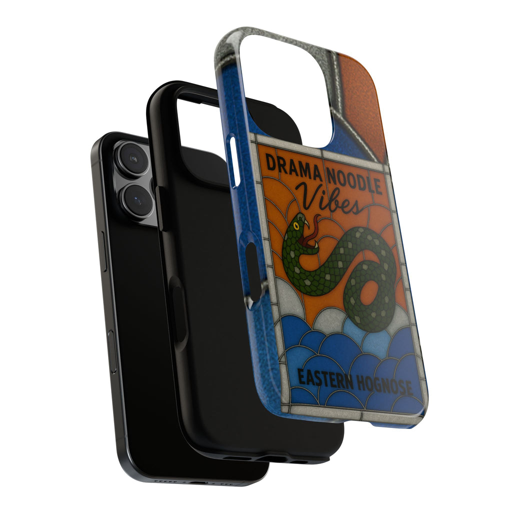 Stained Glass Snake Phone Case – Vibrant Drama Noodle Aesthetic Cover