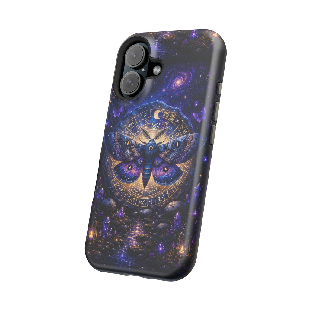 Astrological Moth Phone Case – Celestial MagSafe-Compatible Cover