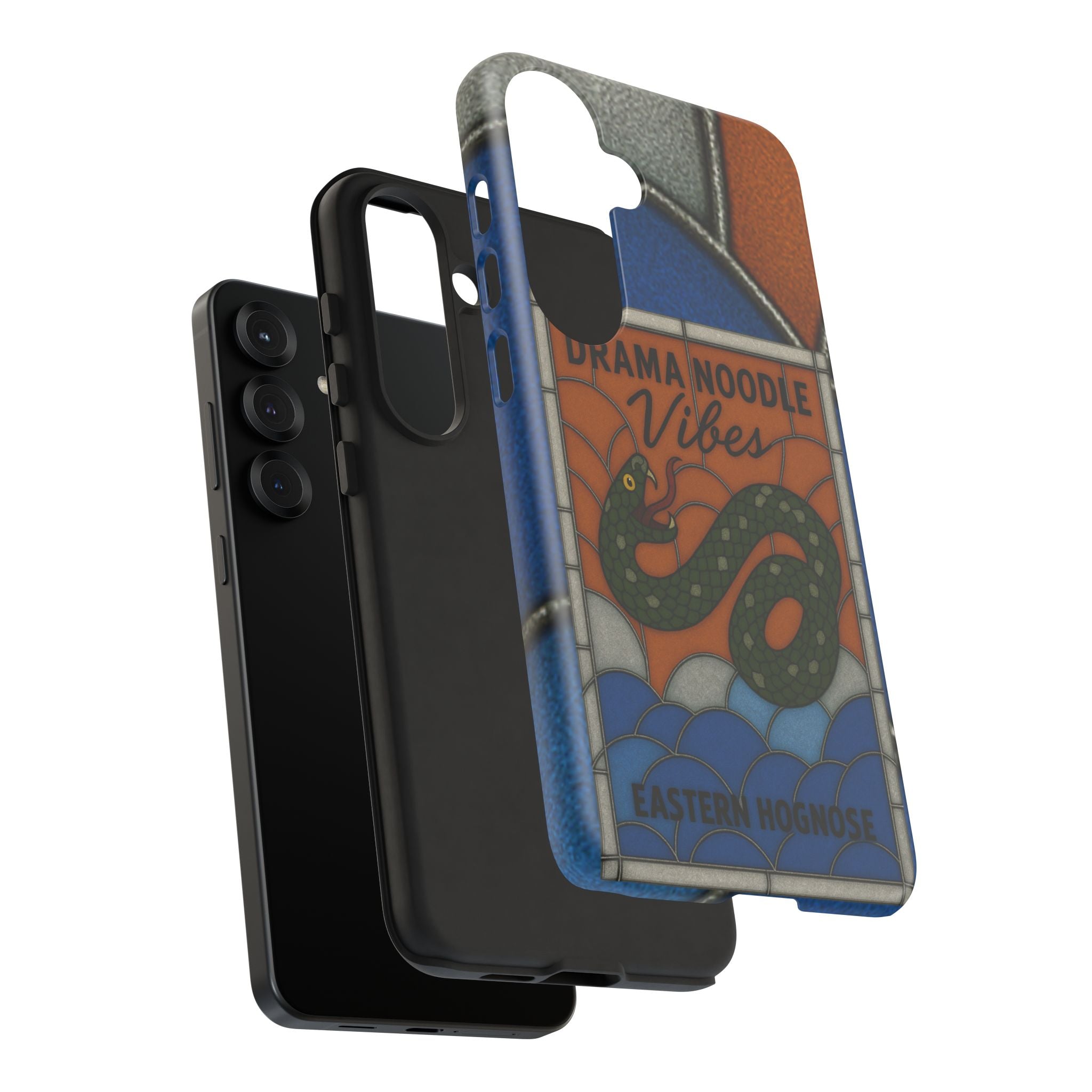 Stained Glass Snake Phone Case – Vibrant Drama Noodle Aesthetic Cover