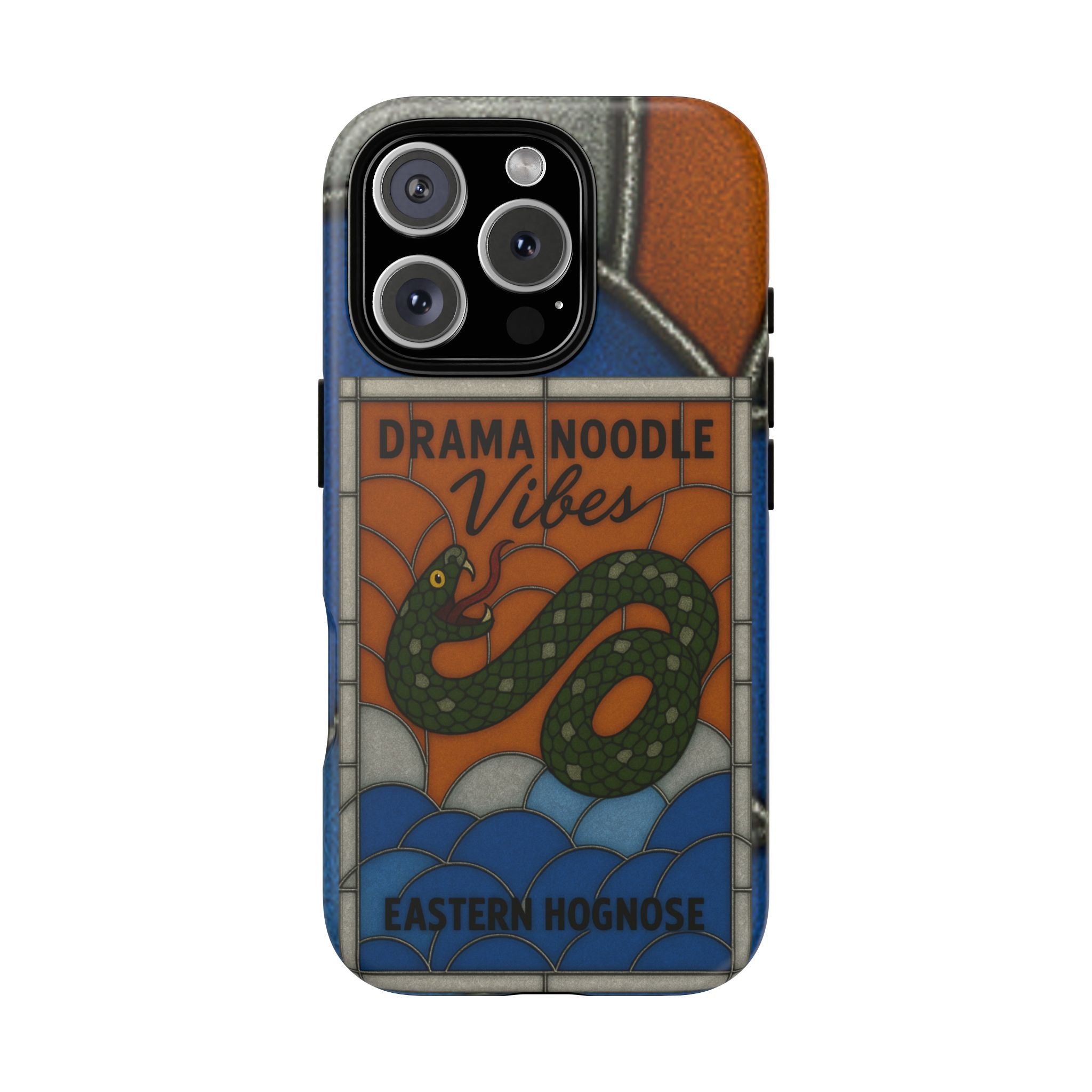 Stained Glass Snake Phone Case – Vibrant Drama Noodle Aesthetic Cover
