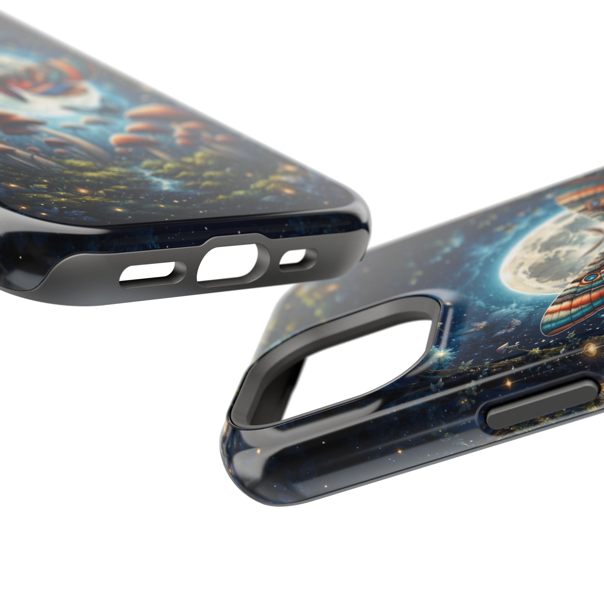 Mystic Moth Moon Phone Case – Whimsical MagSafe-Compatible Cover