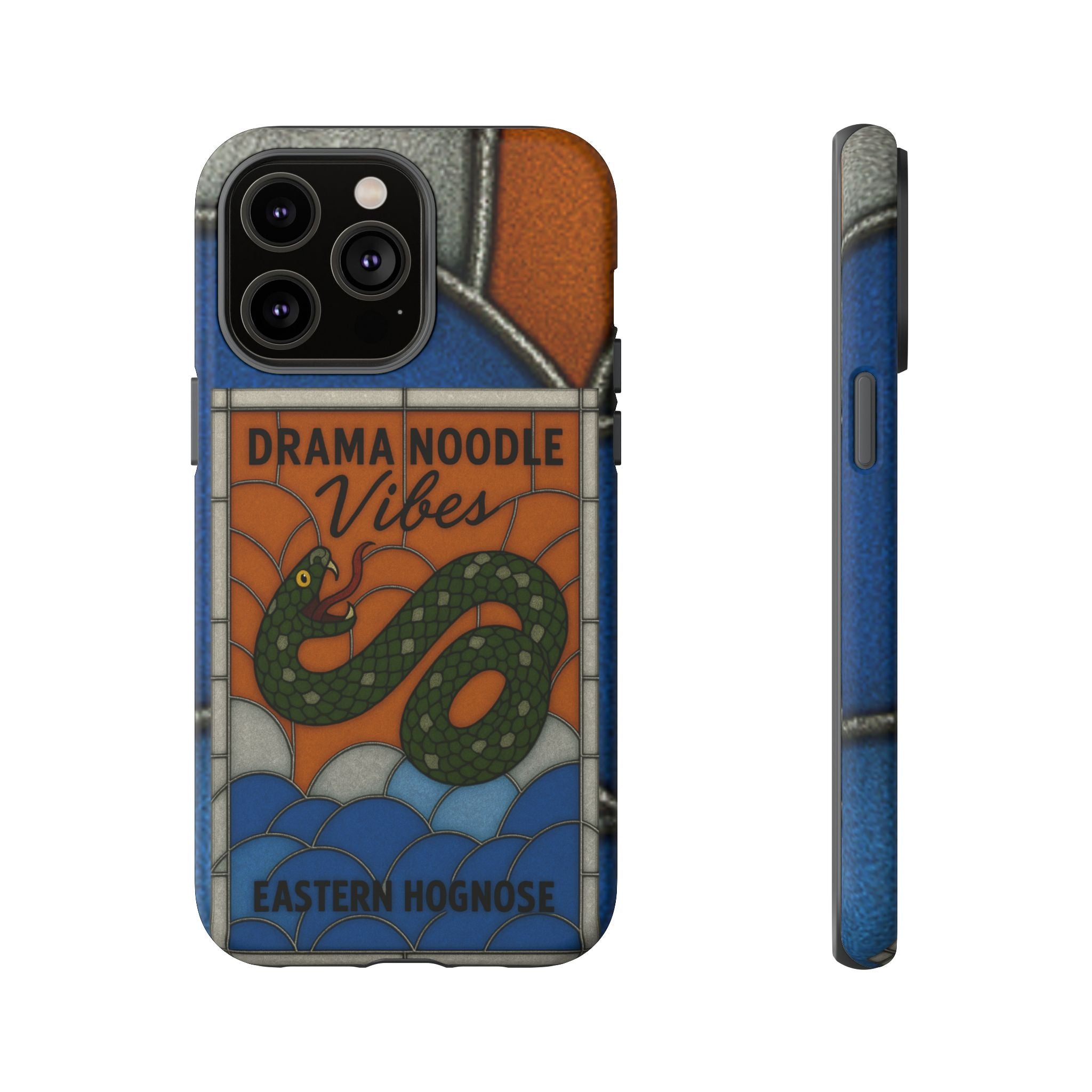 Stained Glass Snake Phone Case – Vibrant Drama Noodle Aesthetic Cover