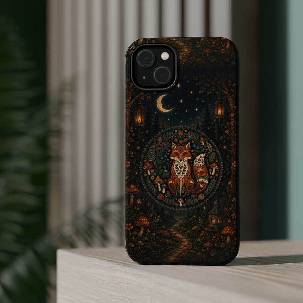 Mystic Forest Fox Phone Case – Woodland MagSafe-Compatible Cover