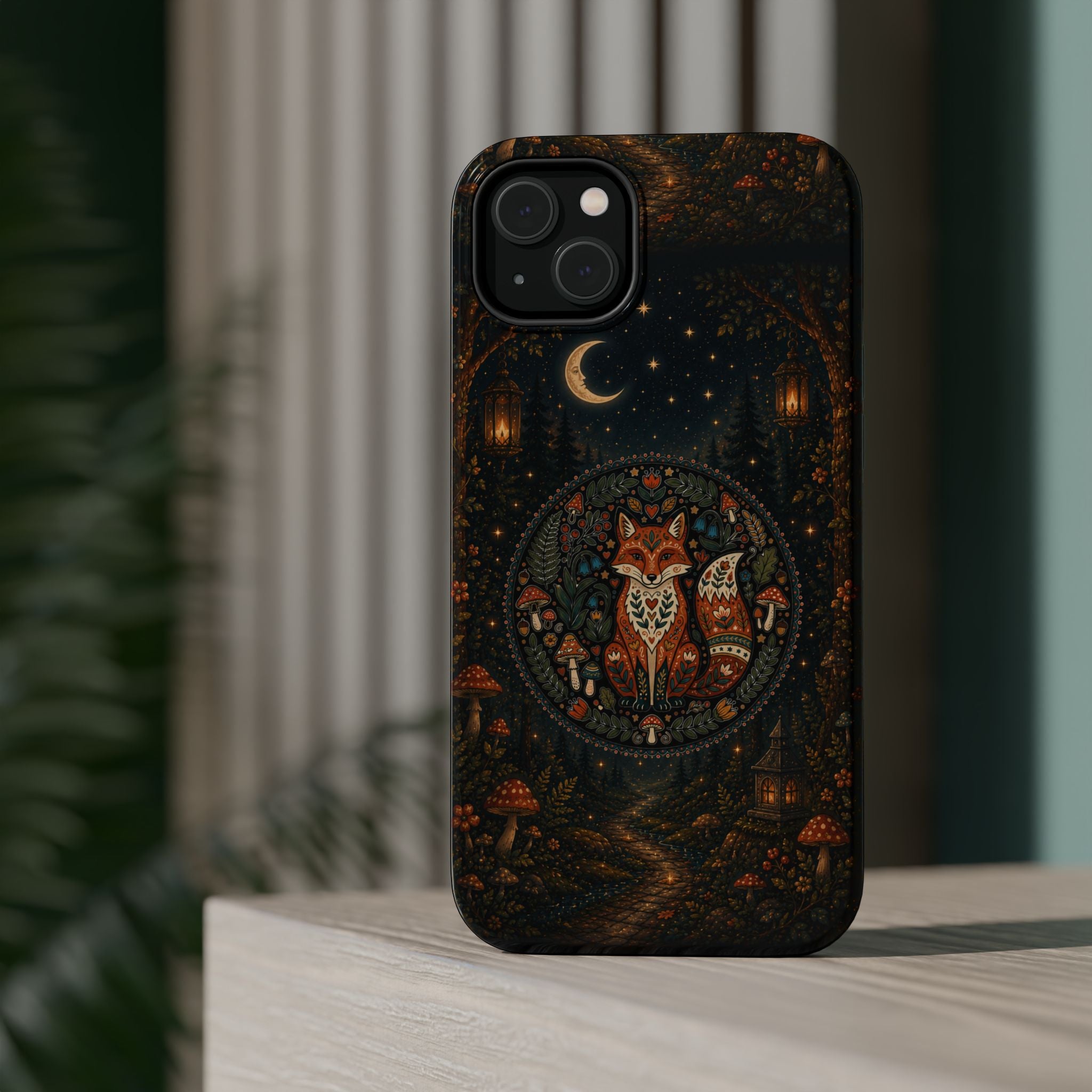 Mystic Forest Fox Phone Case – Woodland MagSafe-Compatible Cover
